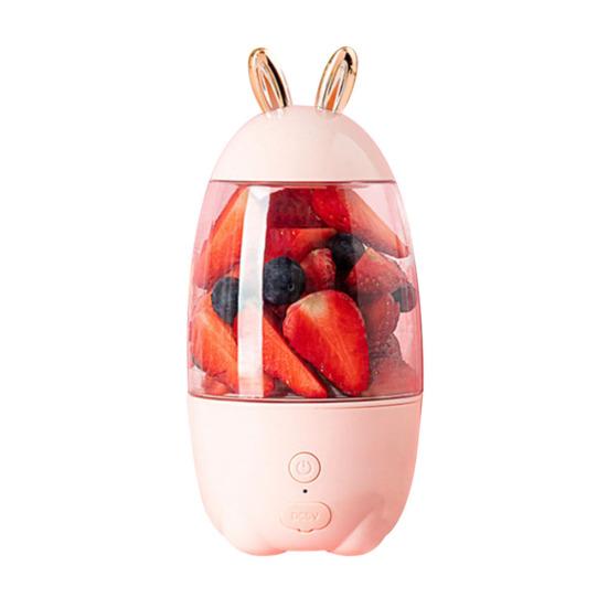 Factory Discount Outlet Mooie konijn oplaadbare sapcentrifuge huishoudelijke draagbare USB-beker fruitmengmixer roze