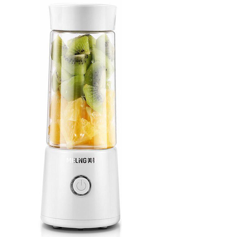 Darling Women Boutique A Draagbare Juicer Huishoudelijk Fruit Kleine Student Oplaadbare Mini Juicer Cup Elektrische Frituurpers wit