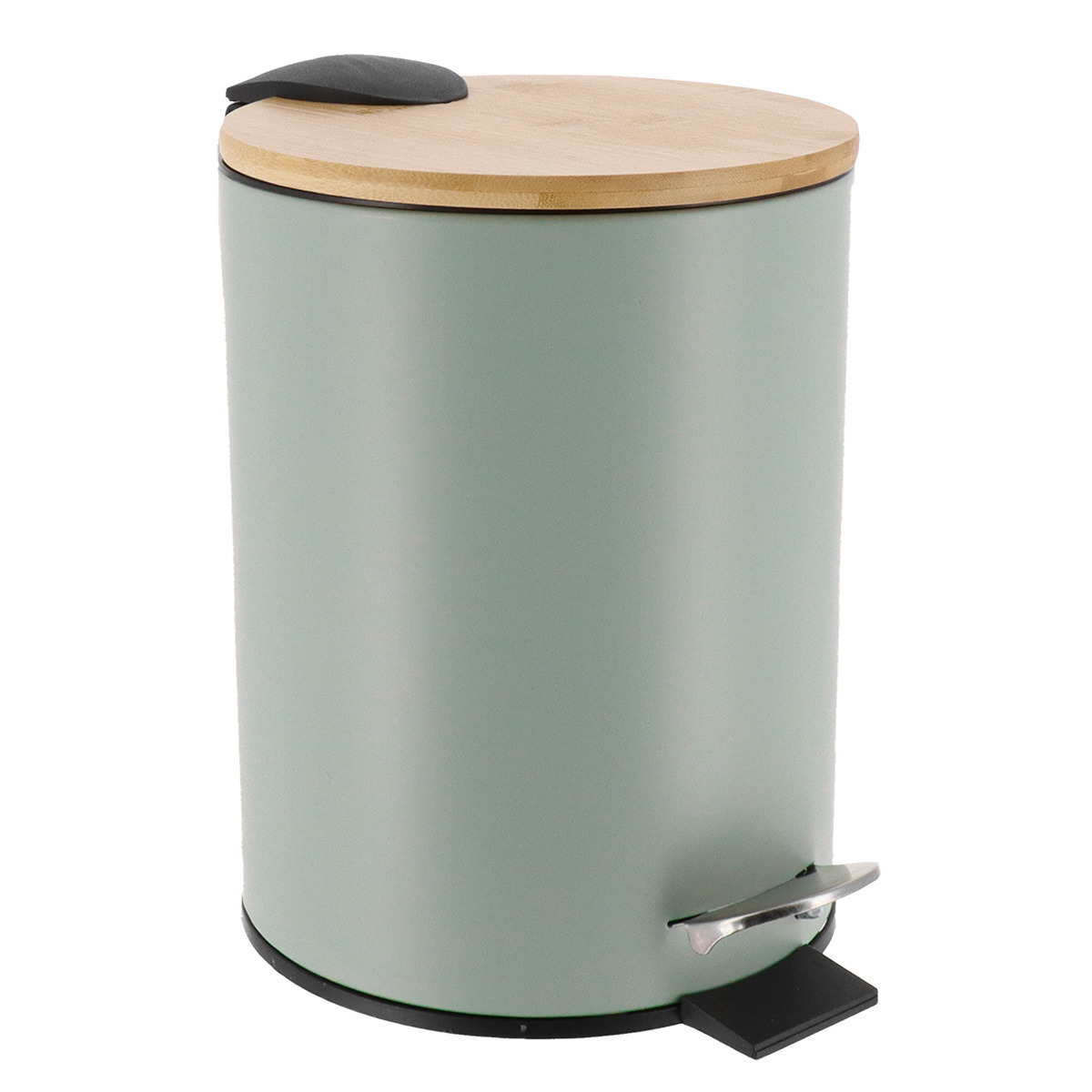 Tendance Badkamer prullenbak Bamboo vibe - soft close - groen - 3 ltr -