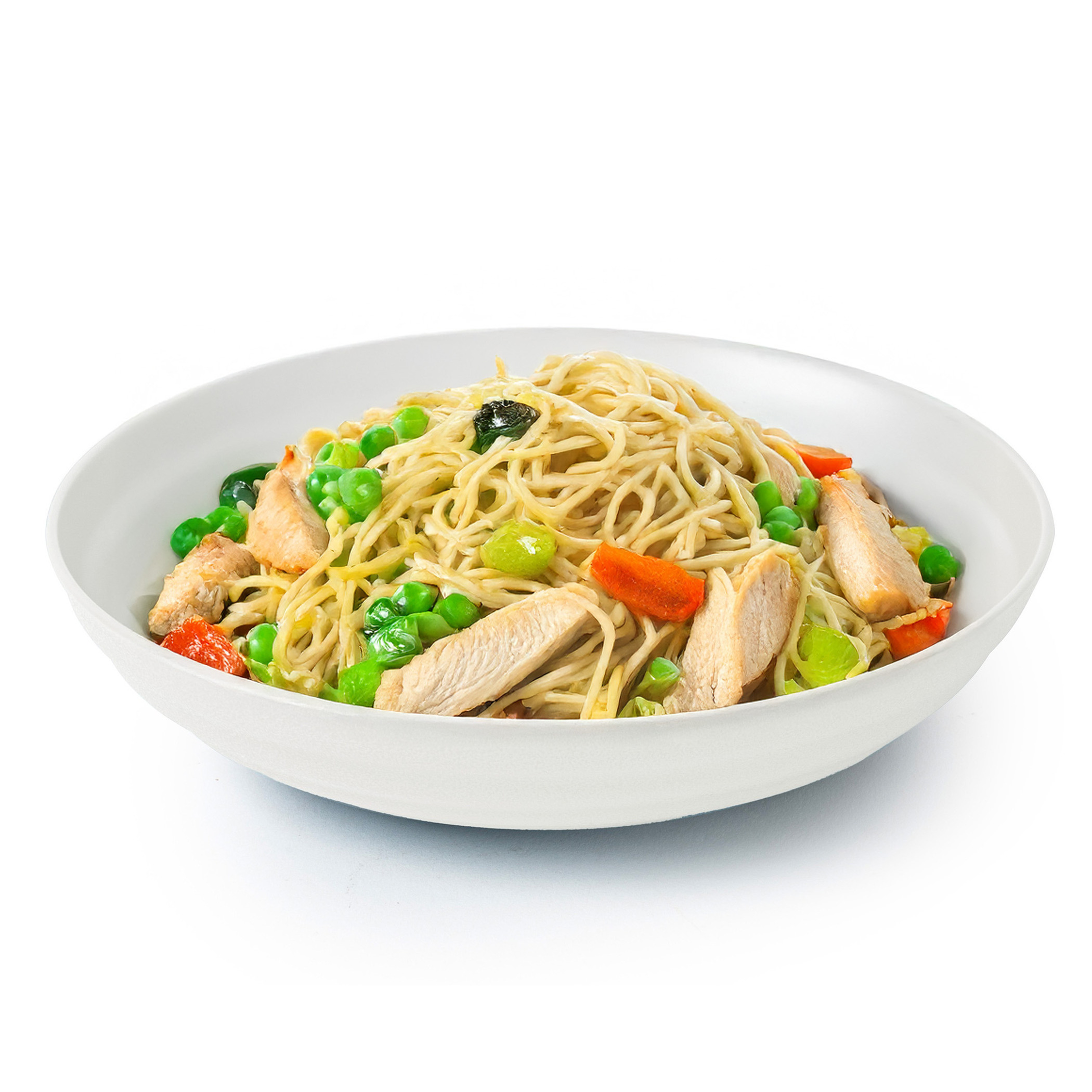PlasticForte Rond bord/camping - diep bord - D19 cm - creme wit - kunststof - onbreekbaar servies -