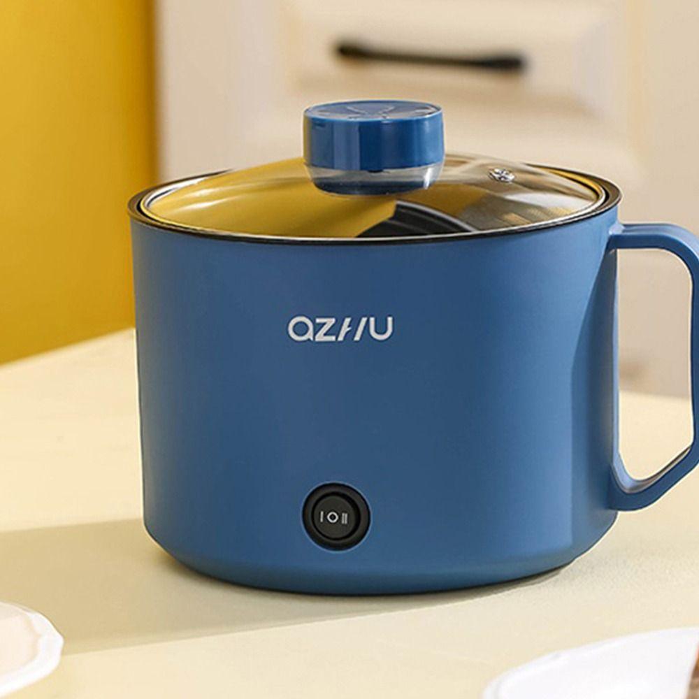 Hongsee Electric Rice Cooker Soup Heater Pot Non-stick Cooking Electric Cooker Hot Pot steamer Cooking Pot blue-no steamer