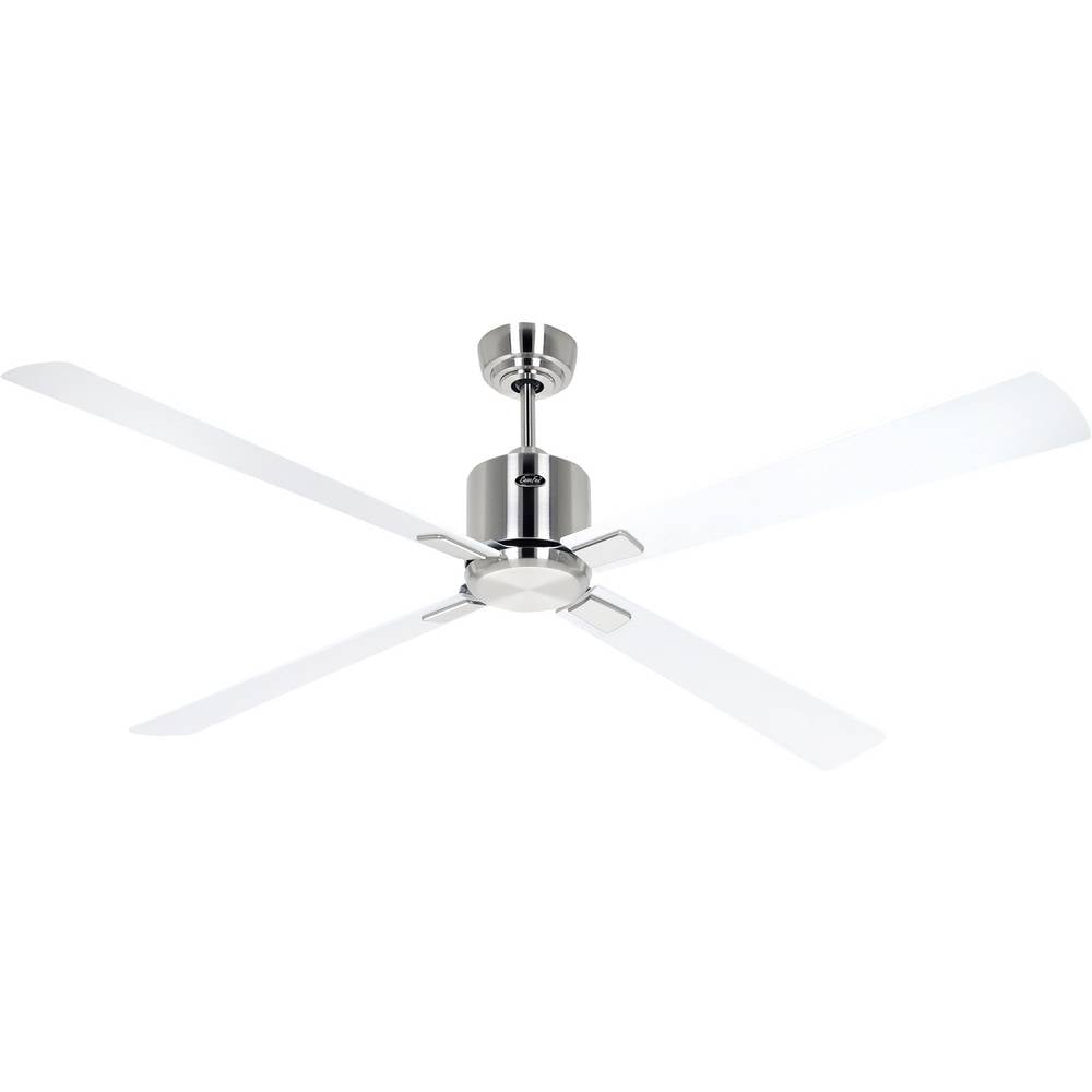 CasaFan ECO NEO III 152 BN-WE/LG WiFi Flügel Weiß/Lichtgrau Plafondventilator Chroom (geborsteld) Met afstandsbediening, Timer, Met wintermodus, Bediening via