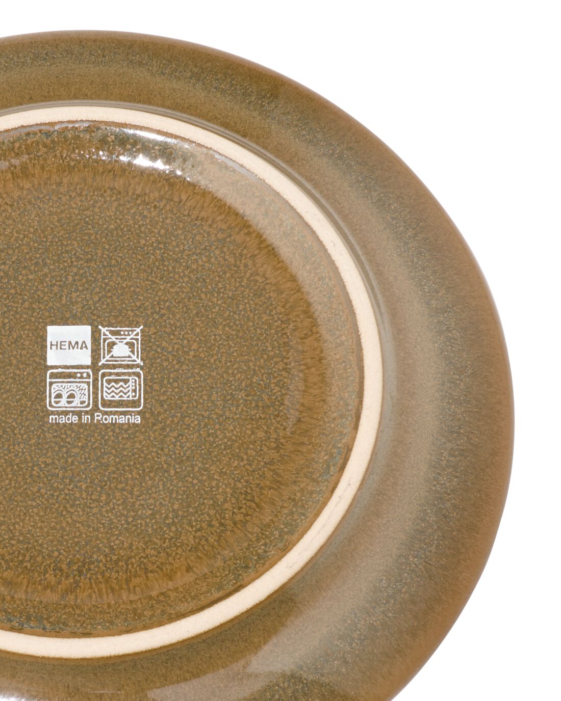 HEMA Gebaksbordje Ø16cm Monaco Reactief Glazuur Donkerbruin (donkerbruin)