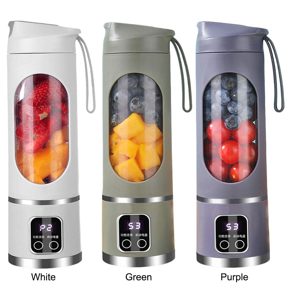 GC SupMarket Draagbare vruchtensapblender Kleine elektrische sapcentrifuge 12 messenkop sapcentrifuge bekermixermachine Smoothiesblender voor thuiskeuken groen