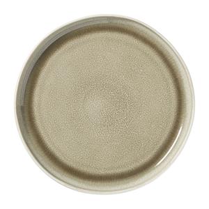 Xenos Dinerbord kaori - wit/bruin - &oslash;27x3 cm