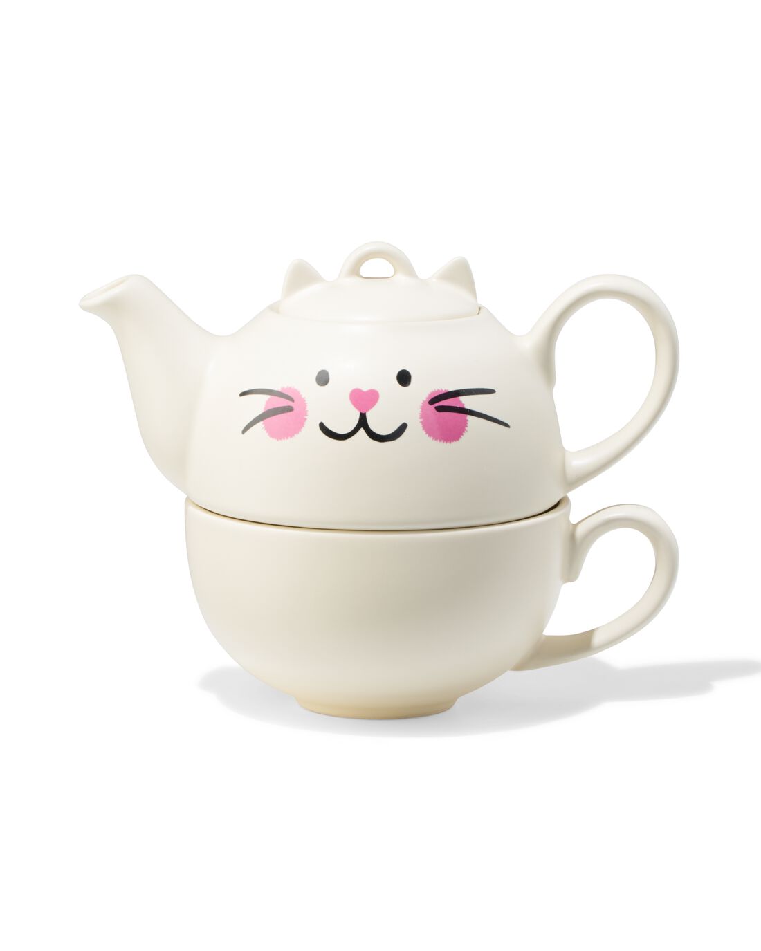 HEMA Theepot Met Kop 300ml Keramiek Kat