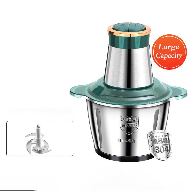 Pro DIY Tool Elektrische vleesmolen RVS hakmolen Keukenmachine Knoflookmoddermaker Blender Grote capaciteit Keukenmolen 2L
