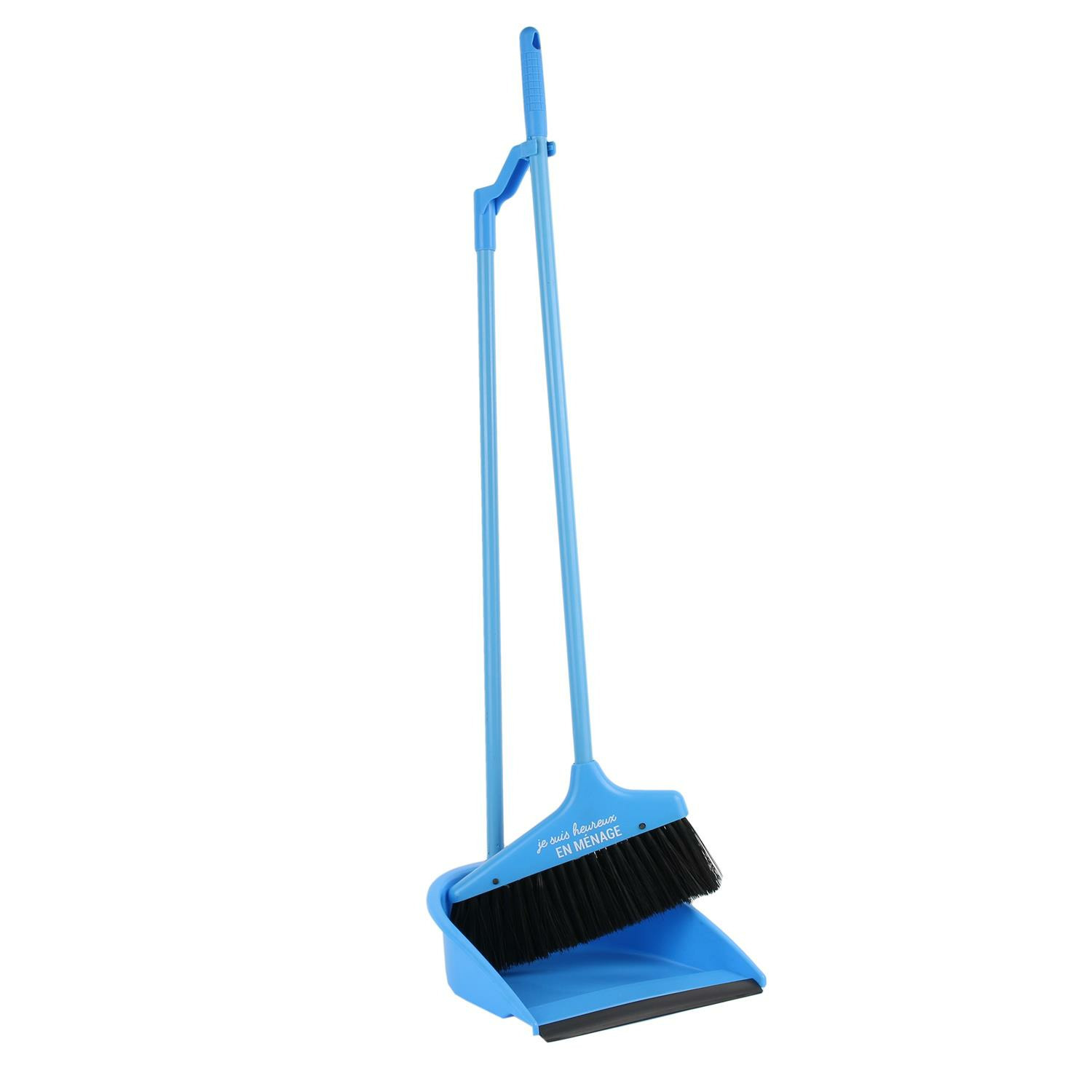 Home Deco Factory Stoffer en blik - kunststof - blauw - H81,5 cm - binnen en buiten -