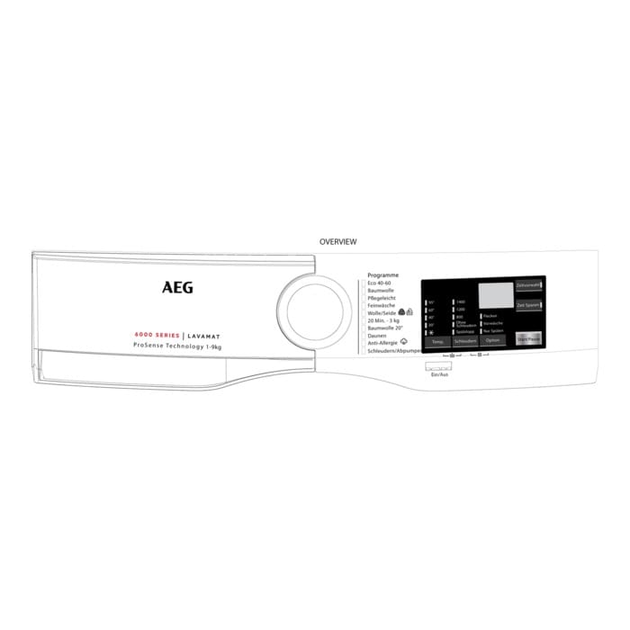 AEG controlepaneel, wit,  140230177010
