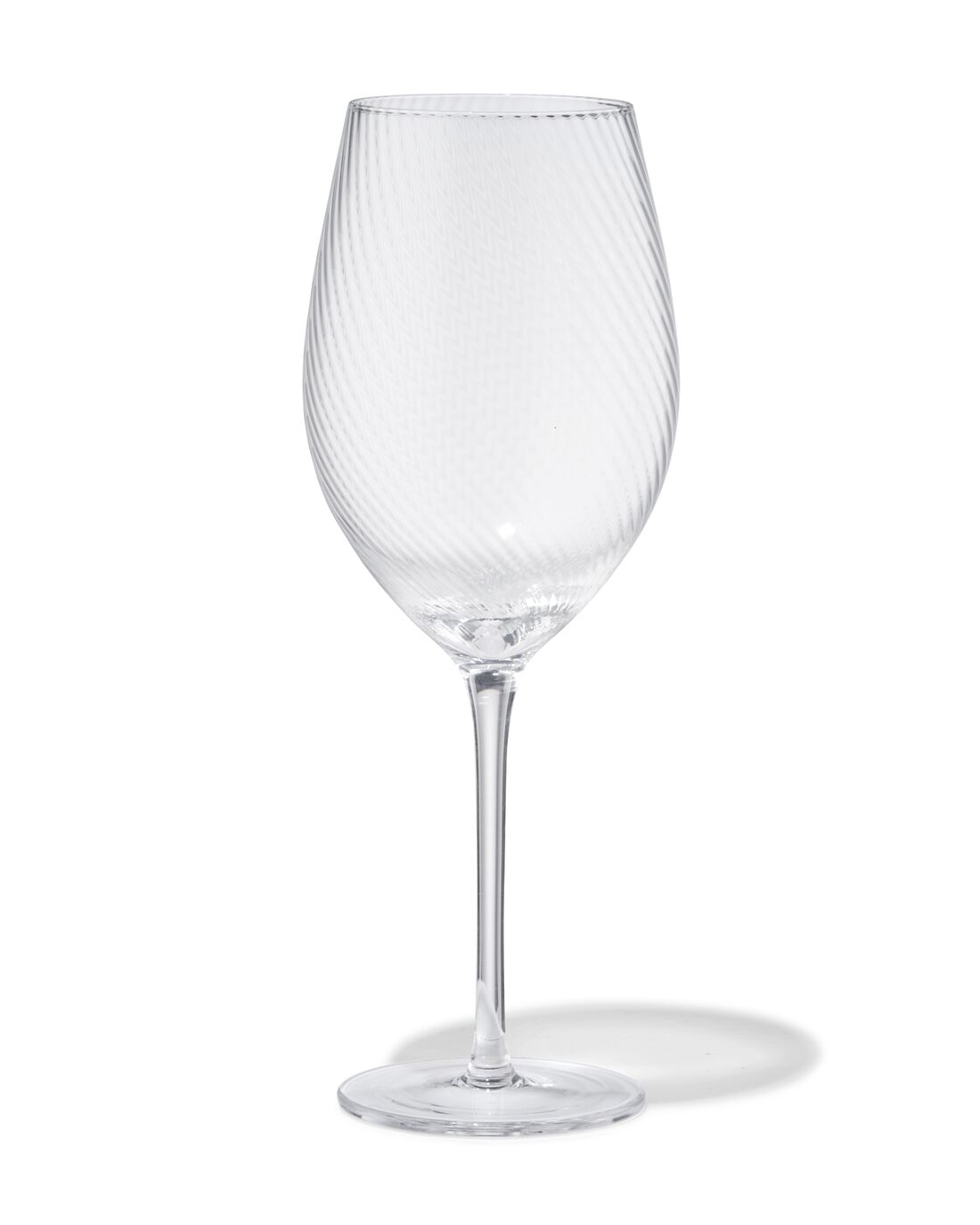 051 Rode Wijnglas 610ml Bergen Glas Twist Reliëf (transparant)