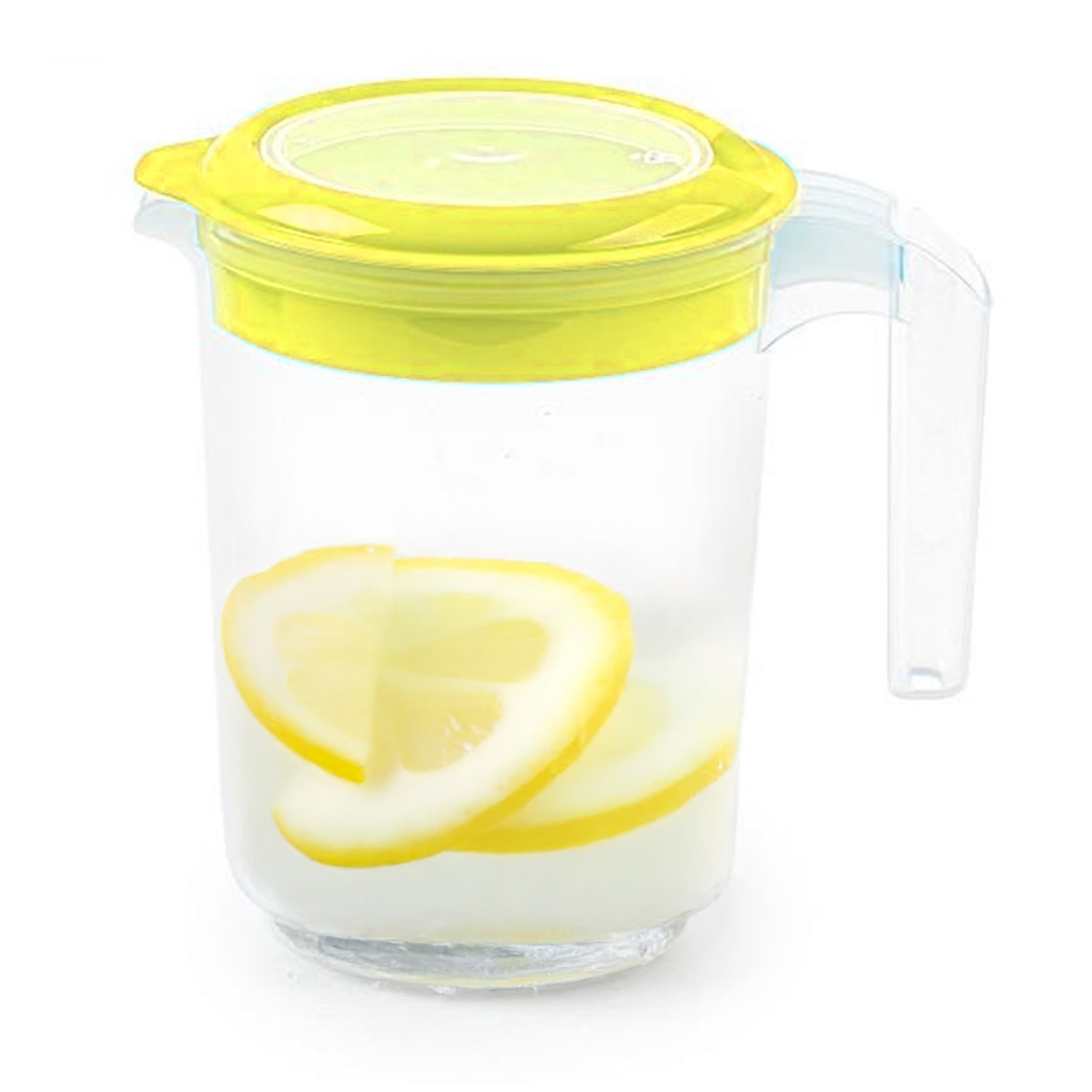PlasticForte Sapkan / Schenkkan karaf met deksel - 1500 ml - groen - kunststof - met mix en navul dop -