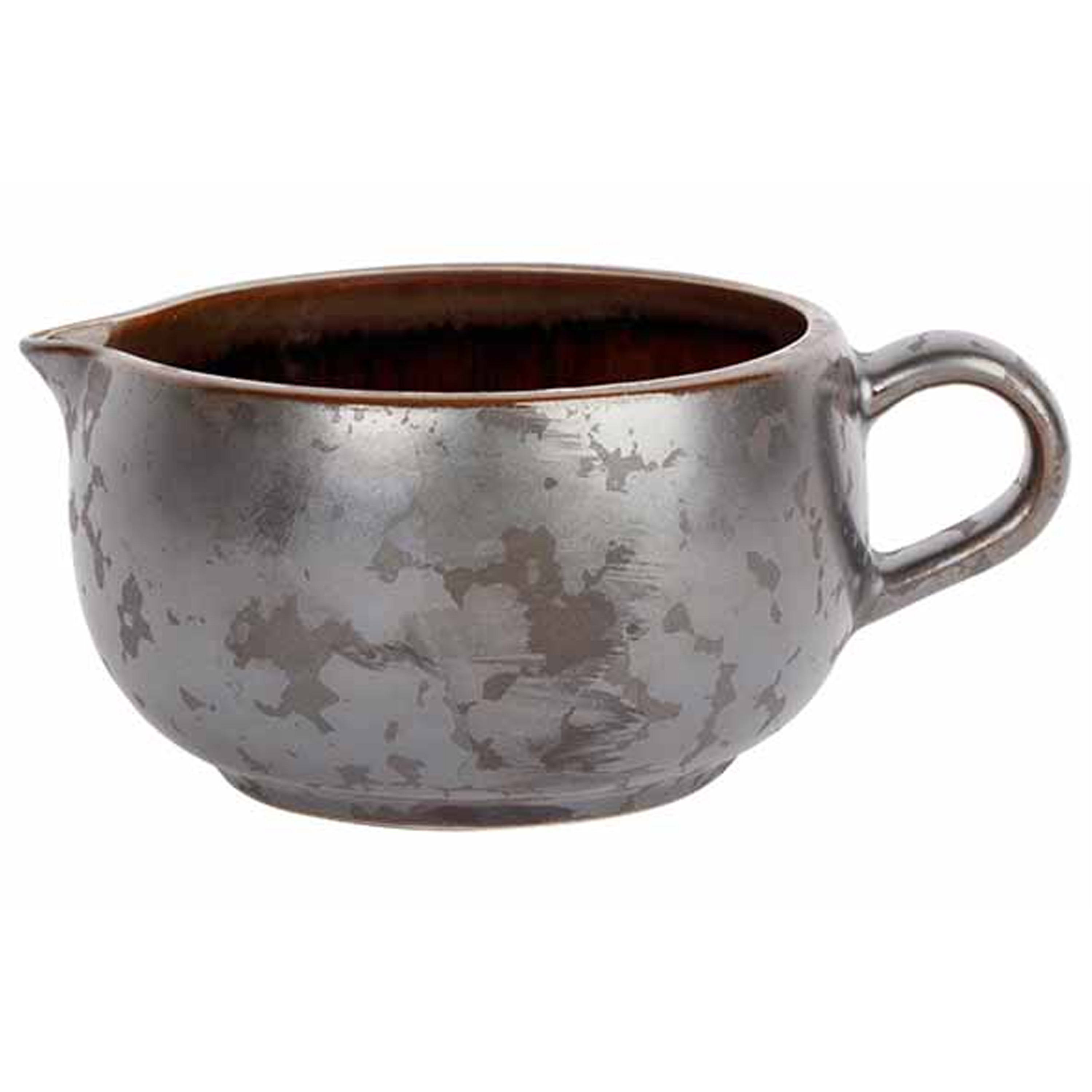 Cosy & Trendy Melk/schenk kannetje - saus - porselein - grijs -