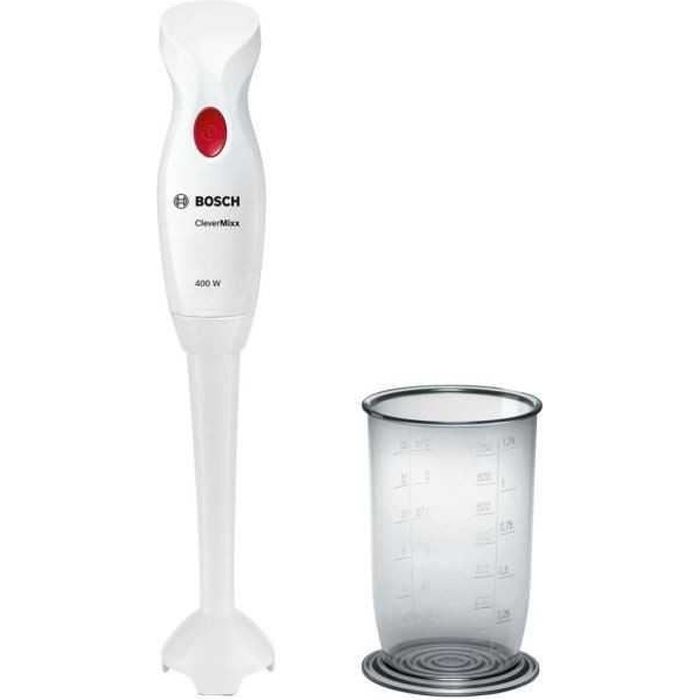 You do it Mixeur plongeant BOSCH MSM14100 CLEVERMIXX - 400W, 1 vitesse, pied plastique, bol mixeur, poignée ergonomique