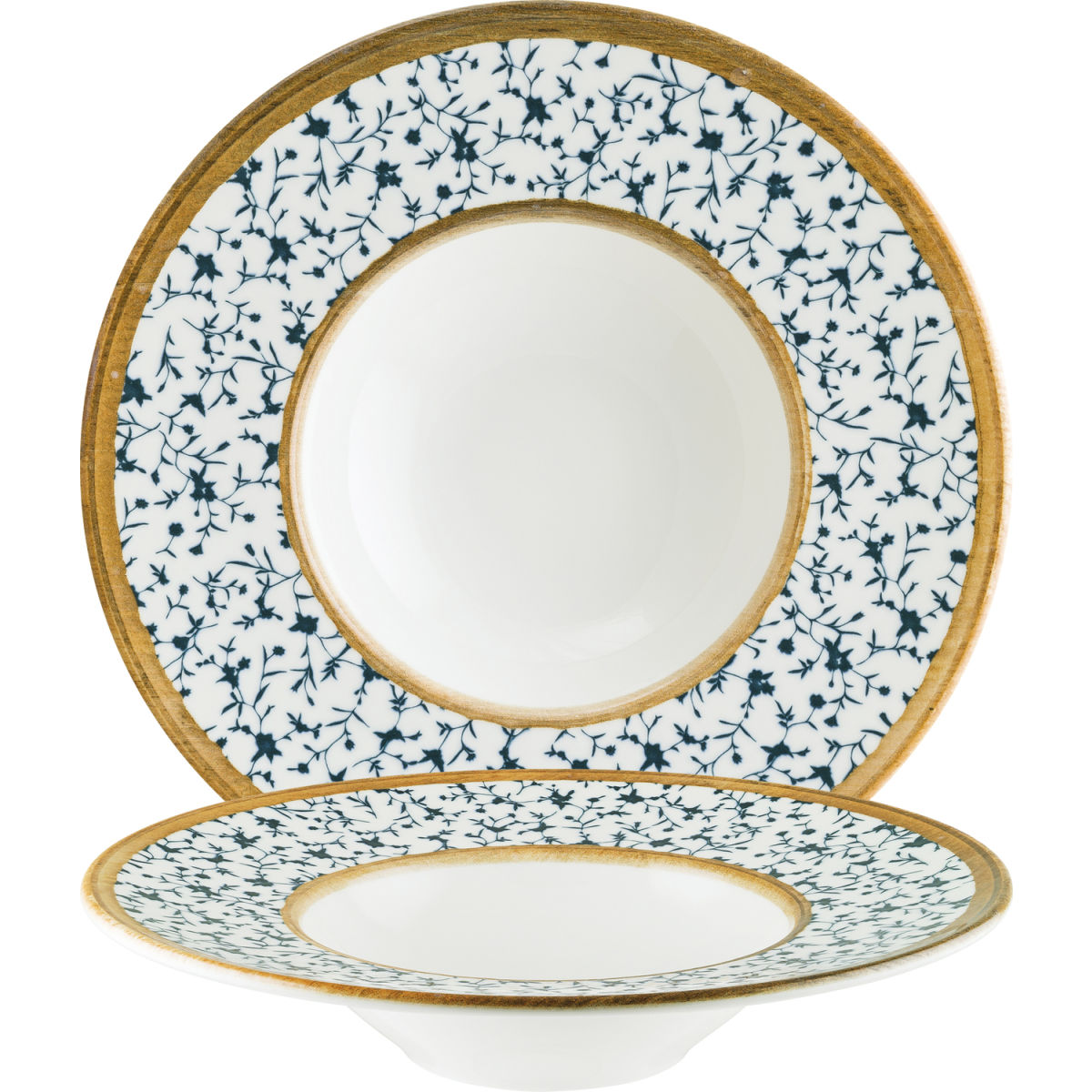 Bonna Pastabord Calif; 400 ml, 28x5.5 cm (ØxH); wit/blauw/groen; rond; 6 stuk / verpakking