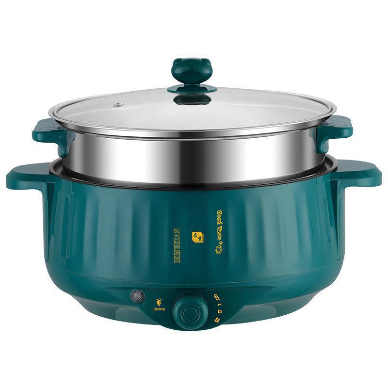 TopSky Multifunctionele elektrische hotpot met antiaanbakpan - Ideaal voor slaapzalen en huishoudens. Kan gebruikt worden als kooktoestel, koekenpan en rijstkoker. 28CM with steamer