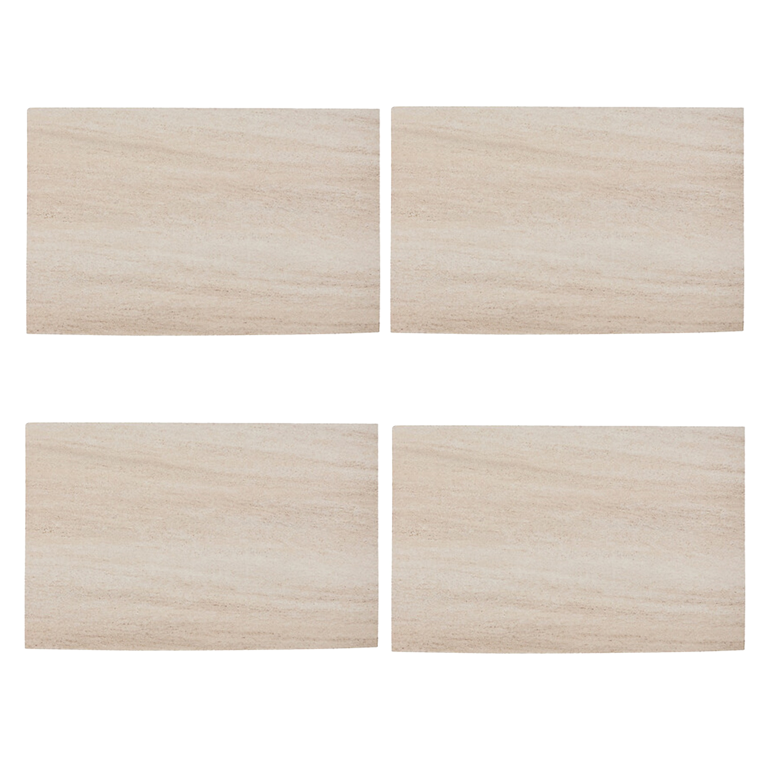 Secret de Gourmet tafel placemats - 8x - Natuursteen look - beige - 45 x 30 cm - Tafel onderleggers -