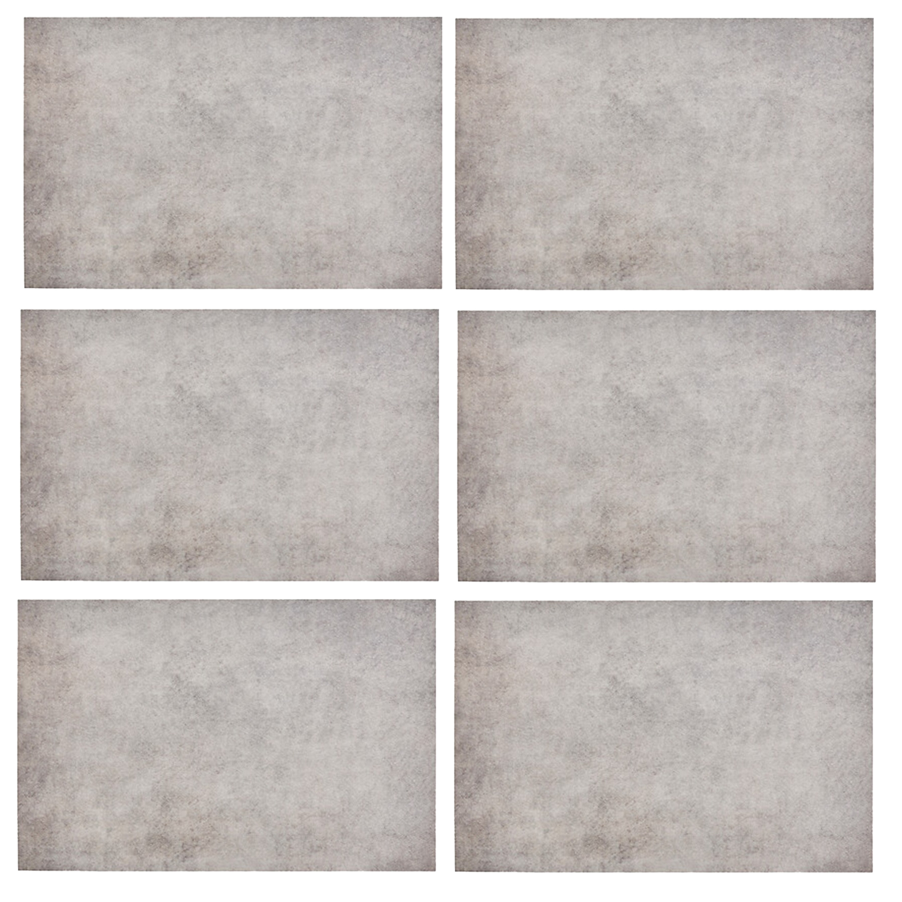 Secret de Gourmet tafel placemats - 12x - Natuursteen look - grijs - 45 x 30 cm - Tafel onderleggers -