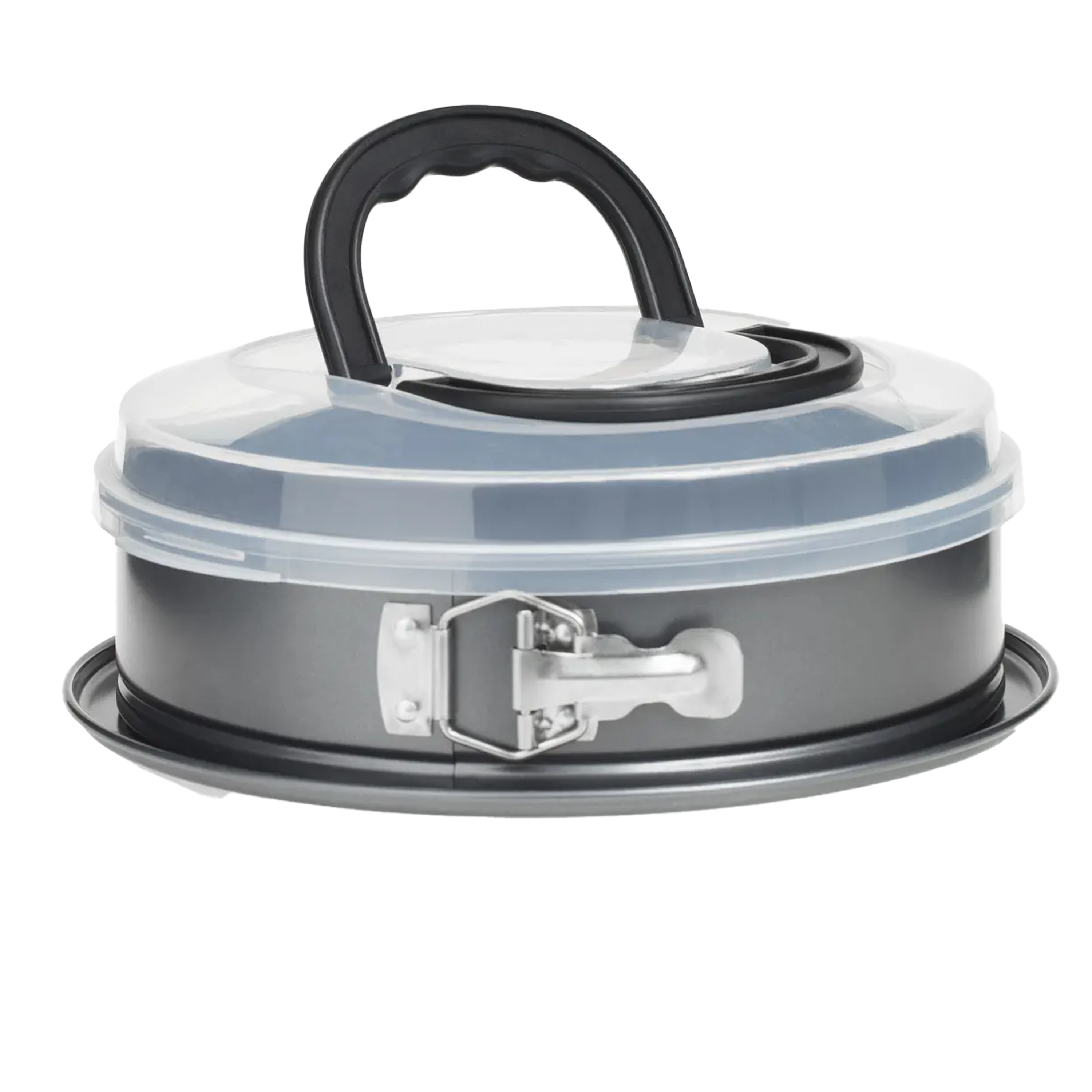 5five Taarten bakvorm/springvorm - metaal - grijs - 26 cm - met deksel -