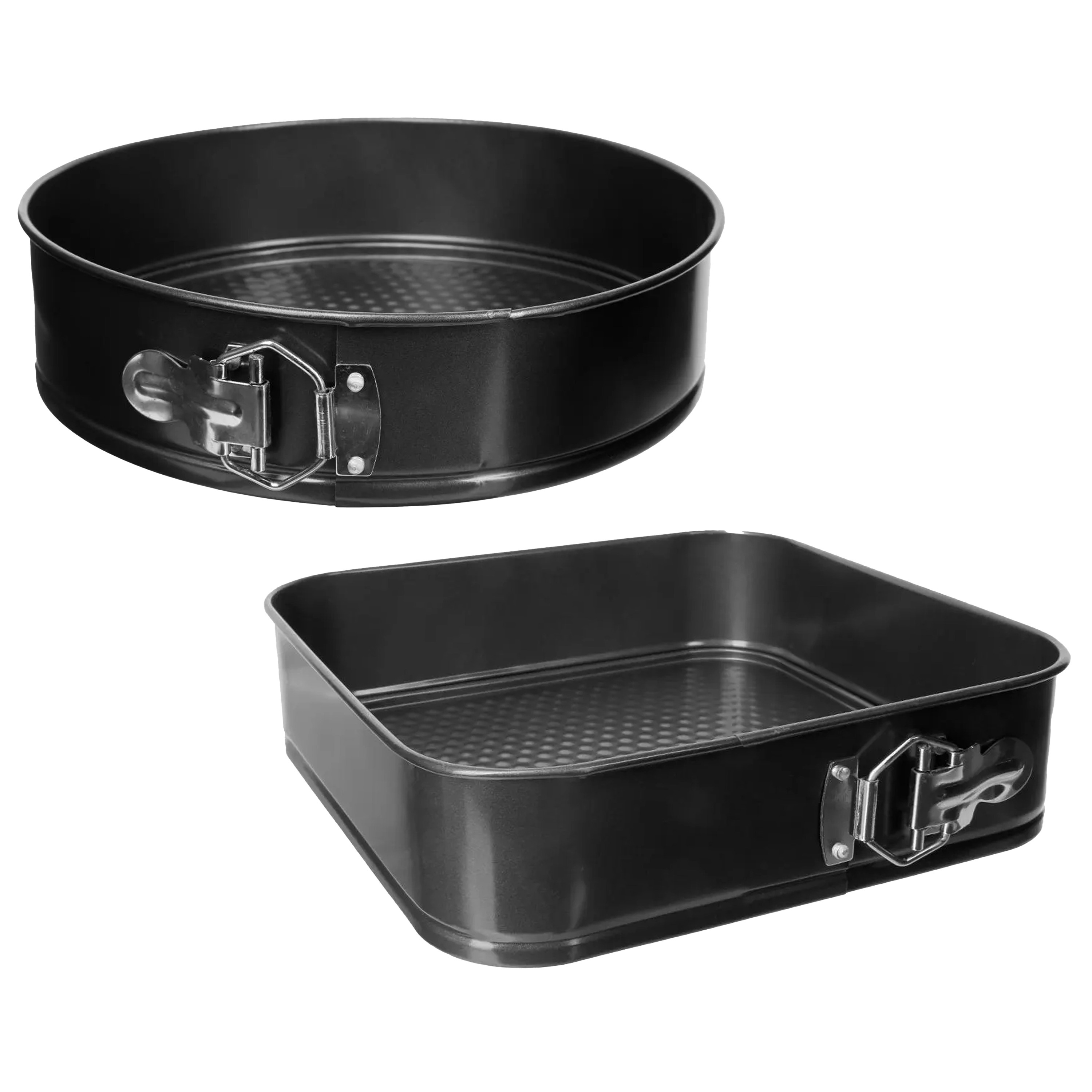 5five Taarten bakvormen/springvormen - metaal - zwart - 26 cm - 4L -