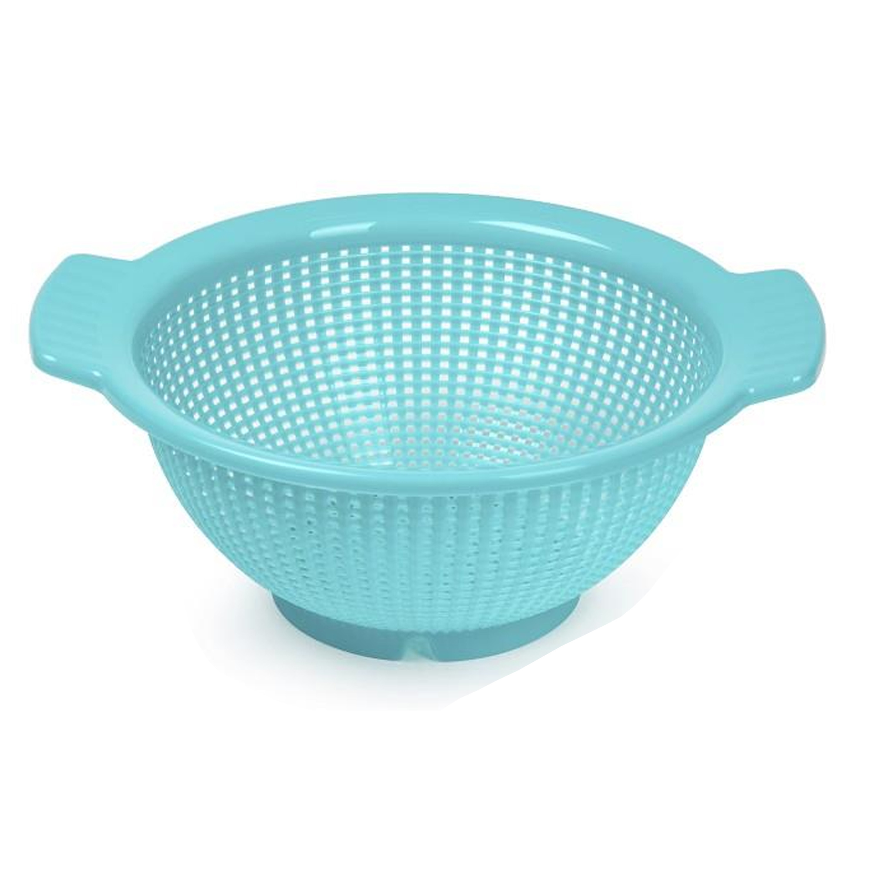 PlasticForte Keuken vergiet - zeef - kunststof - D23 x H10 cm - blauw - afgieten -