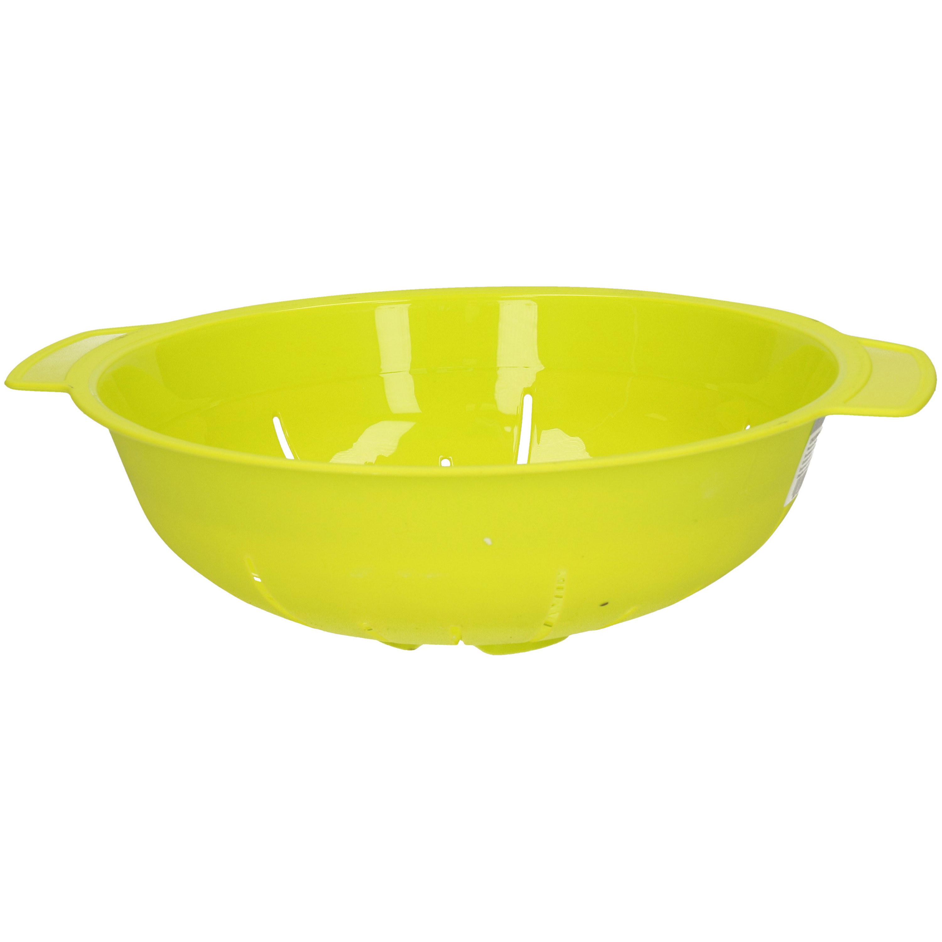 PlasticForte Keuken vergiet zeef - kunststof - Dia 25 cm x Hoogte 8 cm - groen - afgieten -