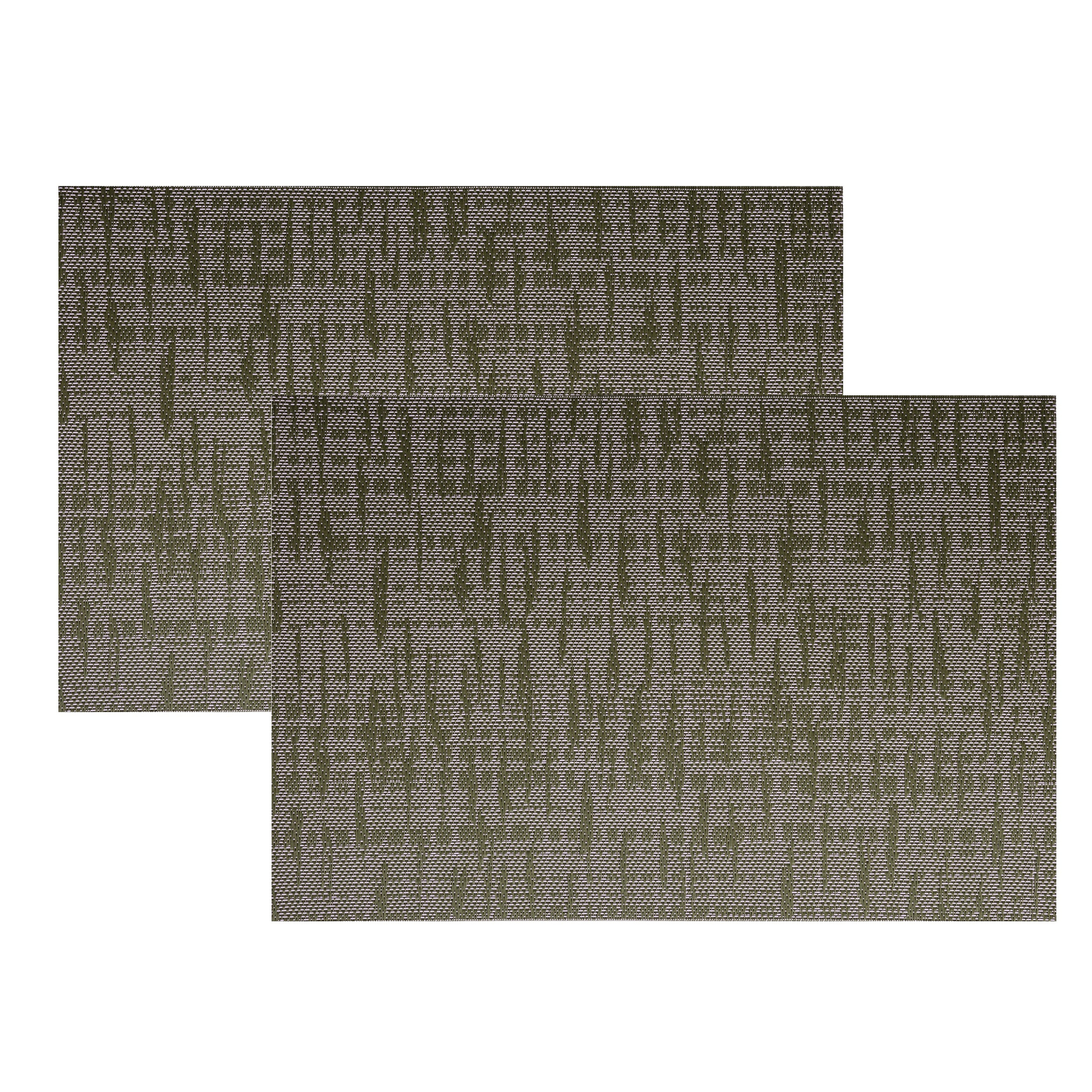 Cosy & Trendy Tafel Placemats - 6x - geweven - groen/roze - 30 x 45 cm - Tafel dekken -