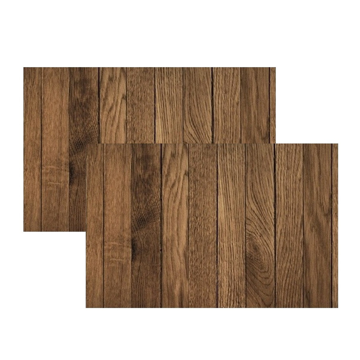 Cosy & Trendy Tafel Placemats - 8x - houten planken print - pvc - x 28 cm - Onderleggers -