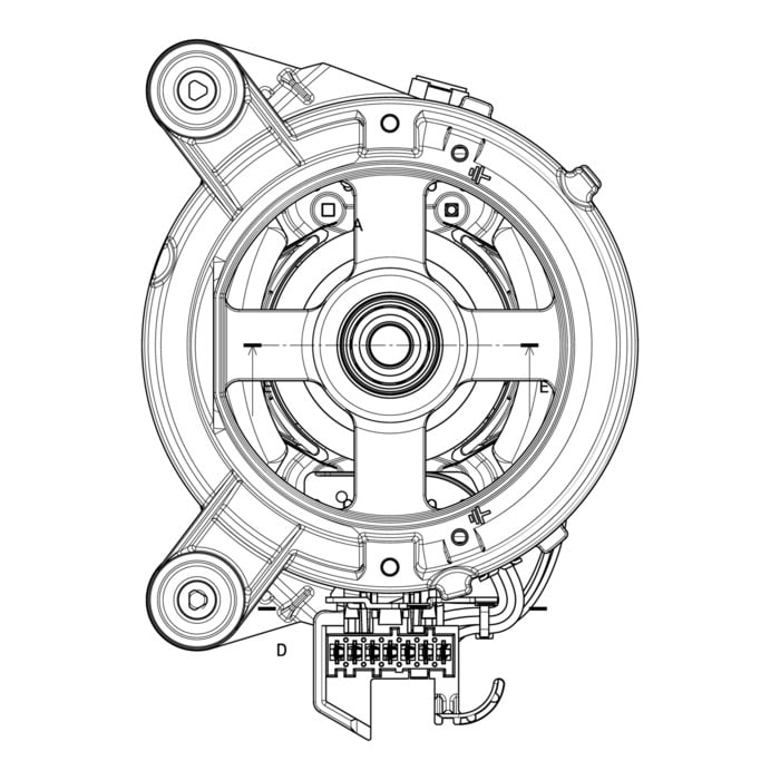 AEG motor, schakelaar, universeel, 240V,50Hz,Ø21,5mm 8581086359008