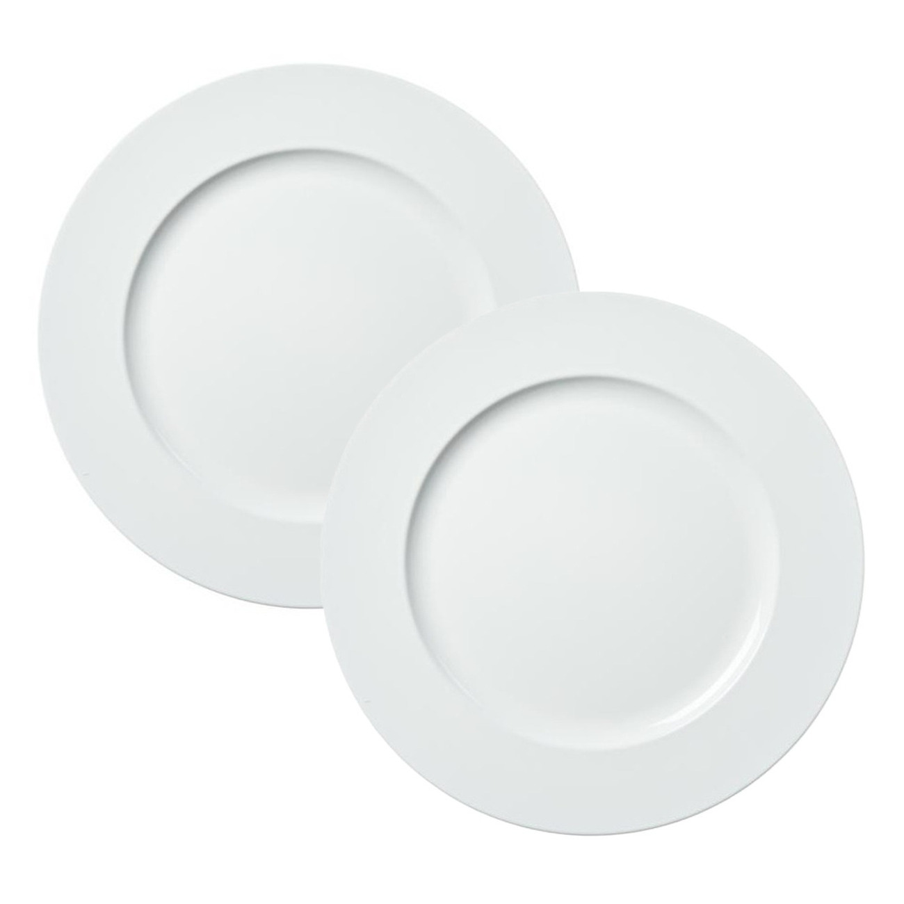 Merkloos Onderborden - 4x - wit - 33 cm - kunststof - Diner borden - kerstdiner dinerborden -