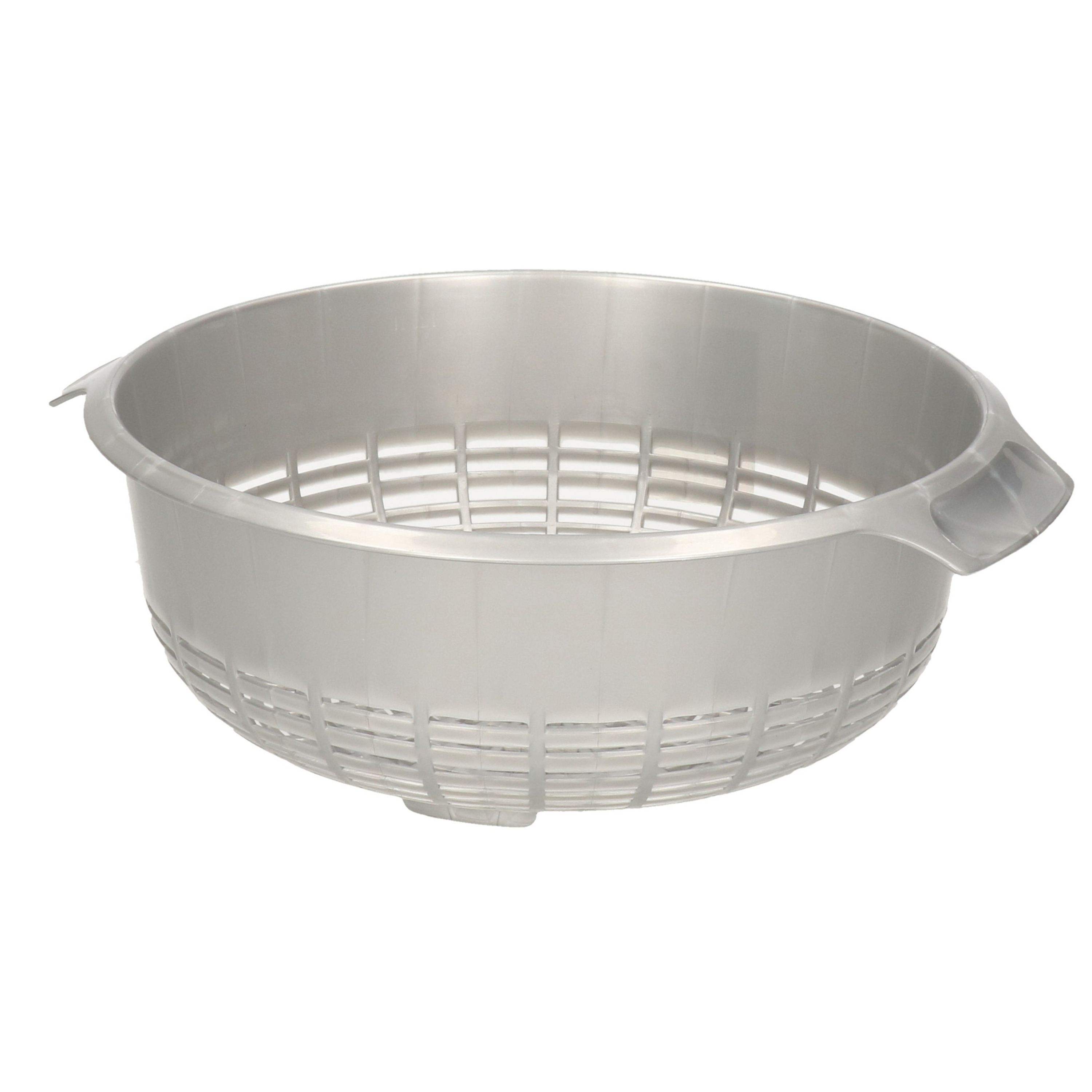 PlasticForte keuken vergiet - kunststof - zilvergrijs - afgieten - breed model - 27 x 23 x 9 cm -