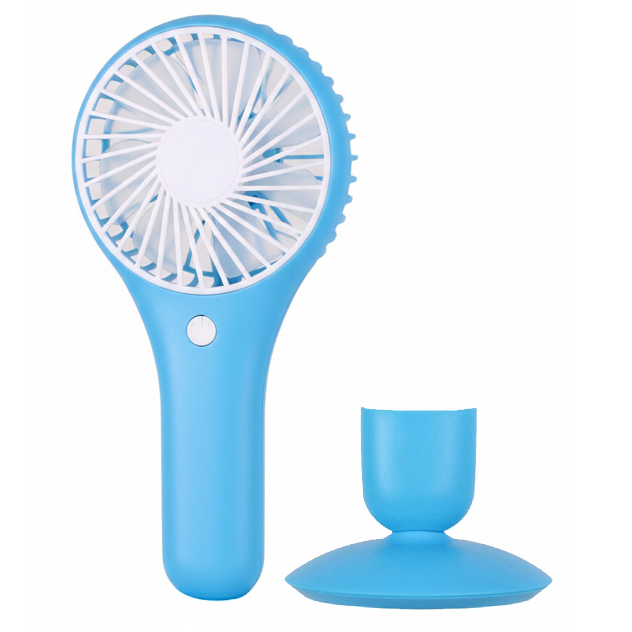 Urban Living Draagbare USB ventilator met standaard - blauw - kunststof - 20 x 10 cm -