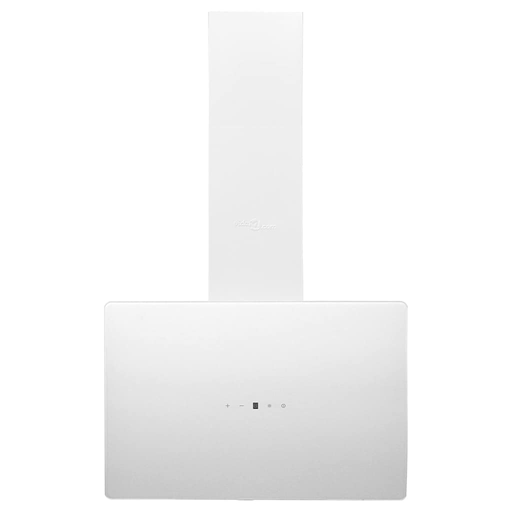 vidaXL Wandafzuigkap 60 cm staal en gehard glas wit