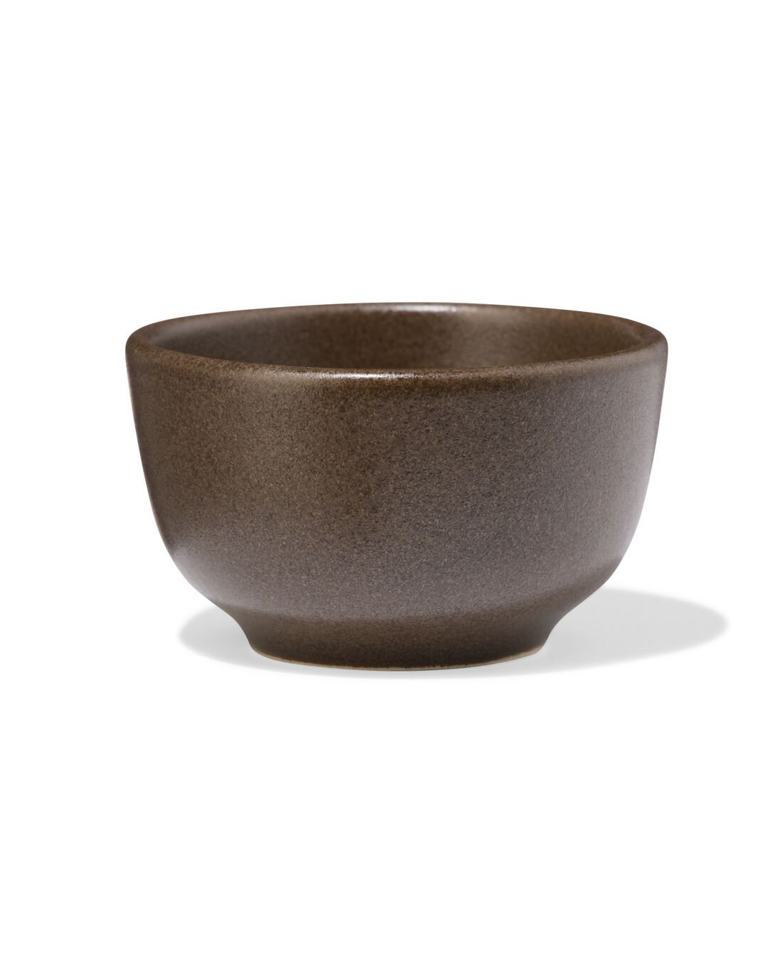 HEMA Hoog schaaltje Ø7cm PUUR reactief glazuur donkerbruin (donkerbruin)