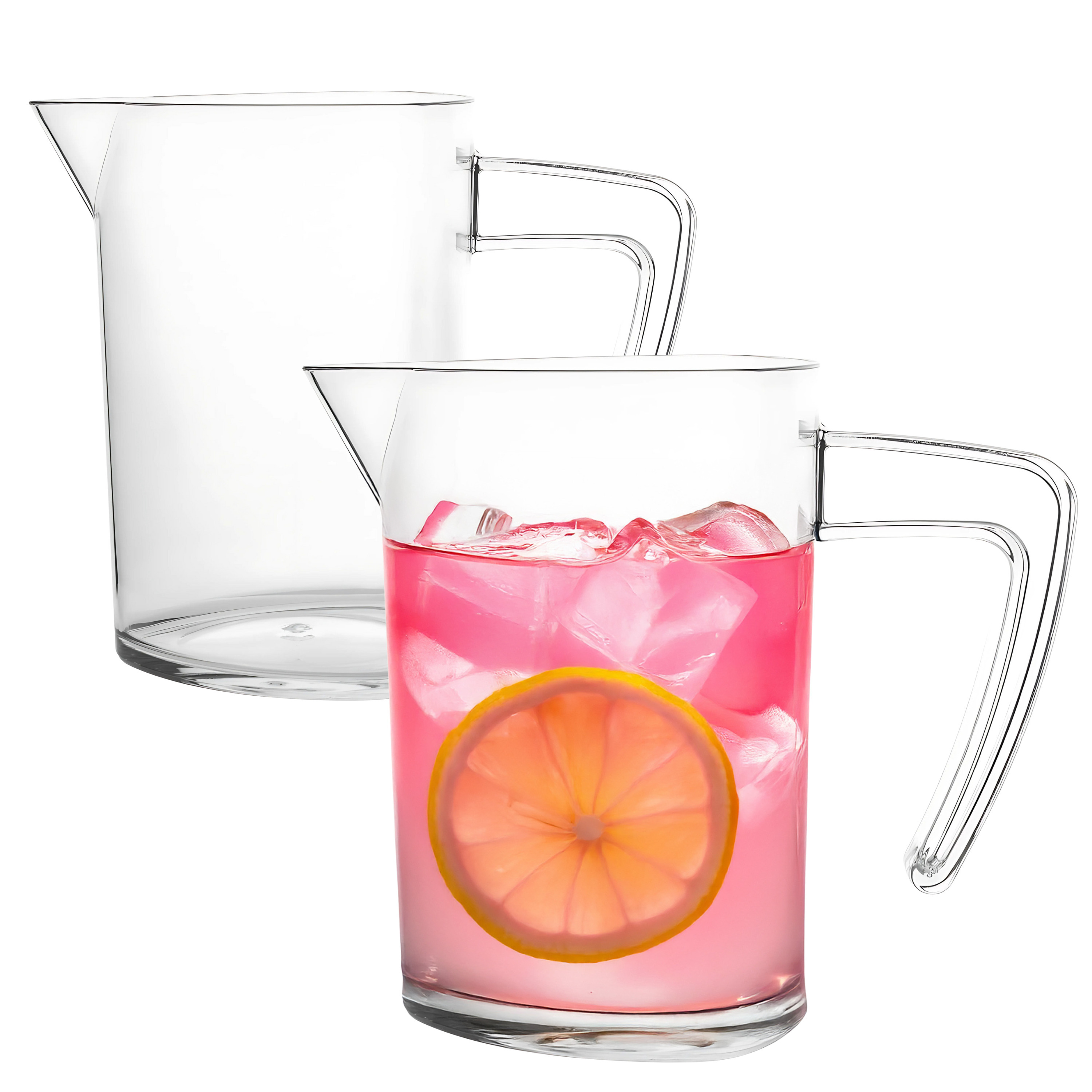 MPDrink waterkan Nice - 2x - transparant - PC kunststof - 0,5L - limonadekan - schenkkan -