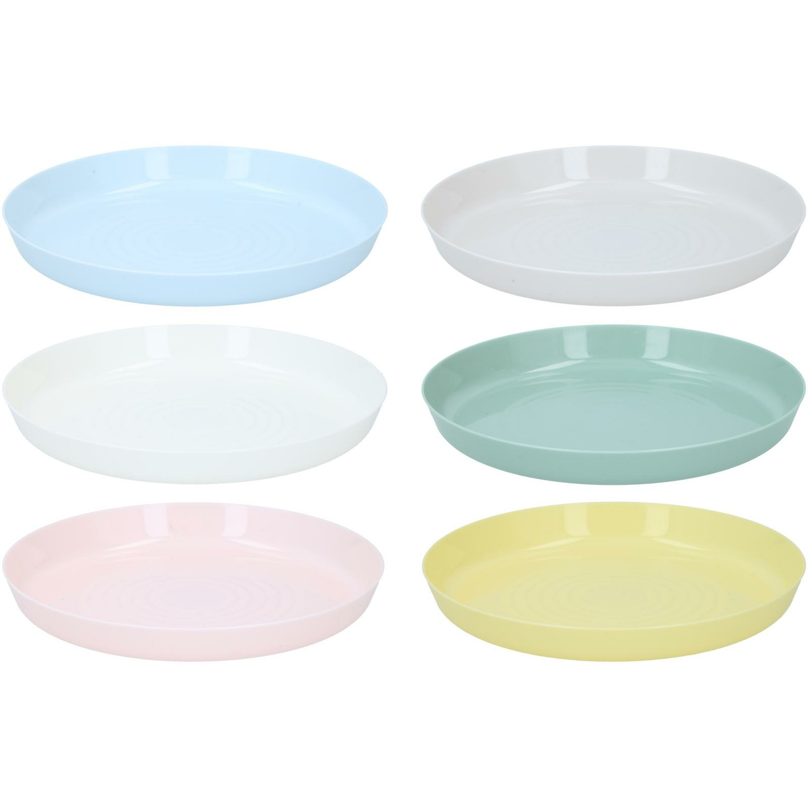 Alpina Borden - 6x - gekleurd - kunststof - D18,5 cm - herbruikbaar -