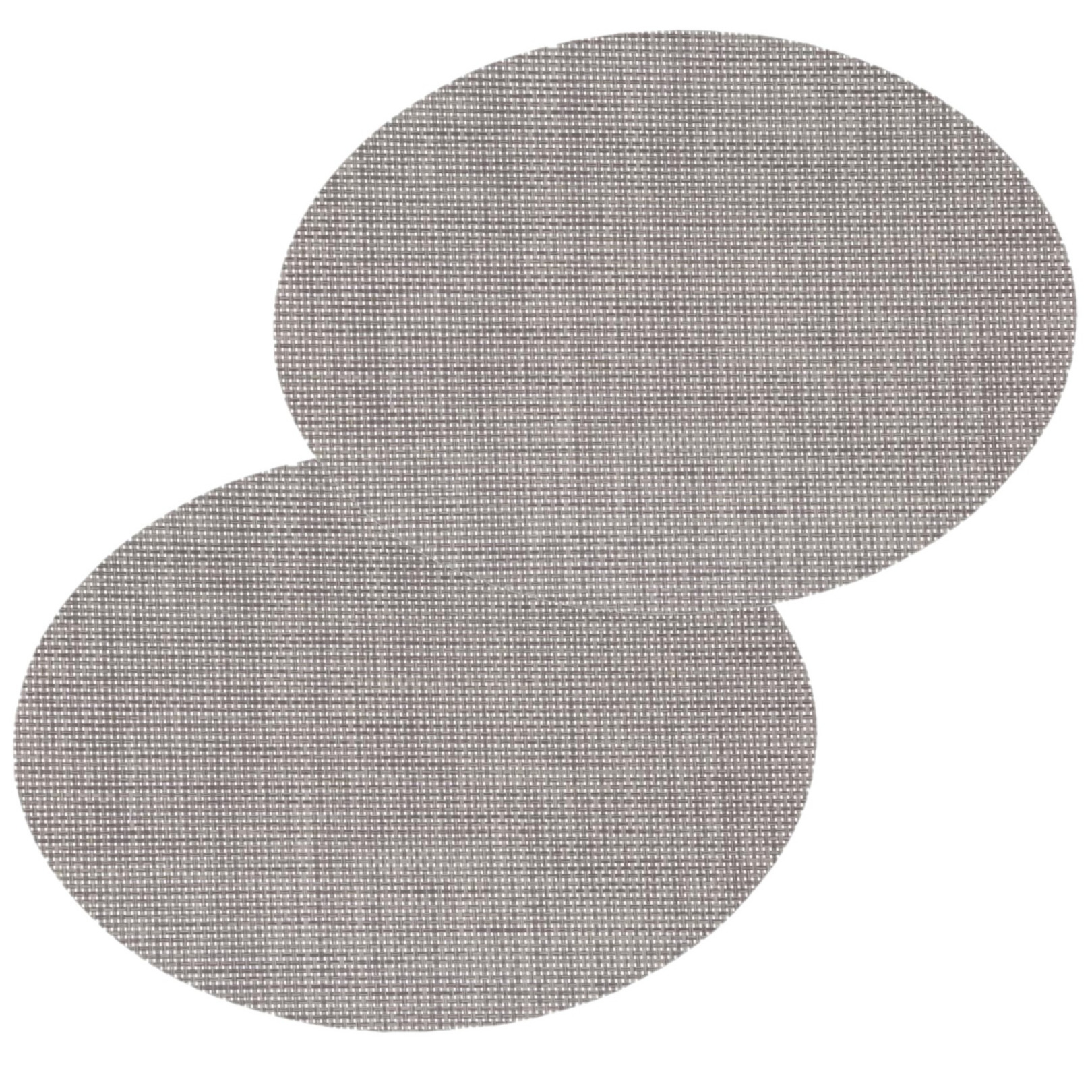 Secret de Gourmet Placemat Maoli - Set van 6x stuks - ovaal - grijs - x 35 cm - kunststof - onderlegger -