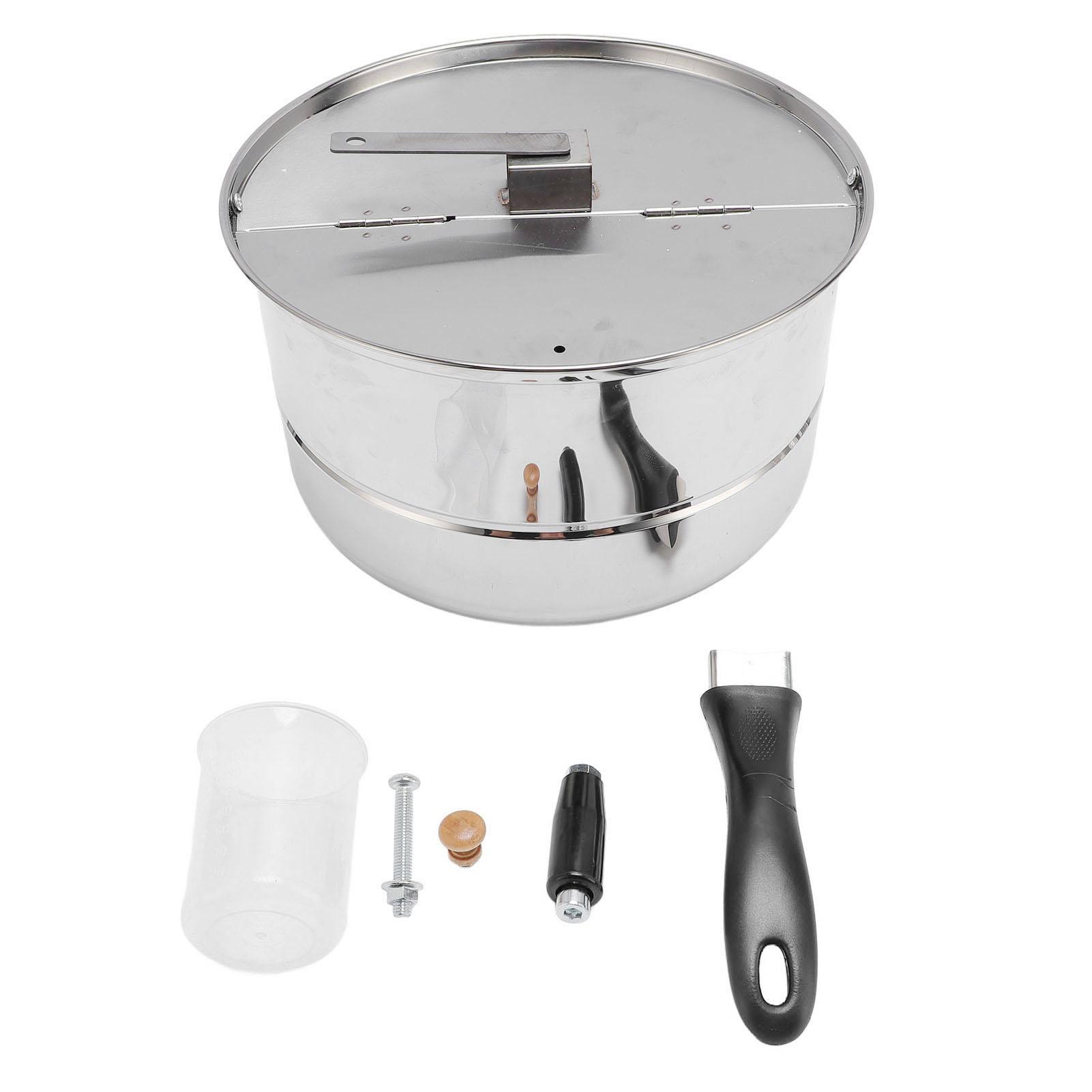 Tooarts Kookplaat Popcorn Maker Roestvrij Staal Popcorn Popper met Handzwengel Popcorn Pan voor Gas Elektrisch L