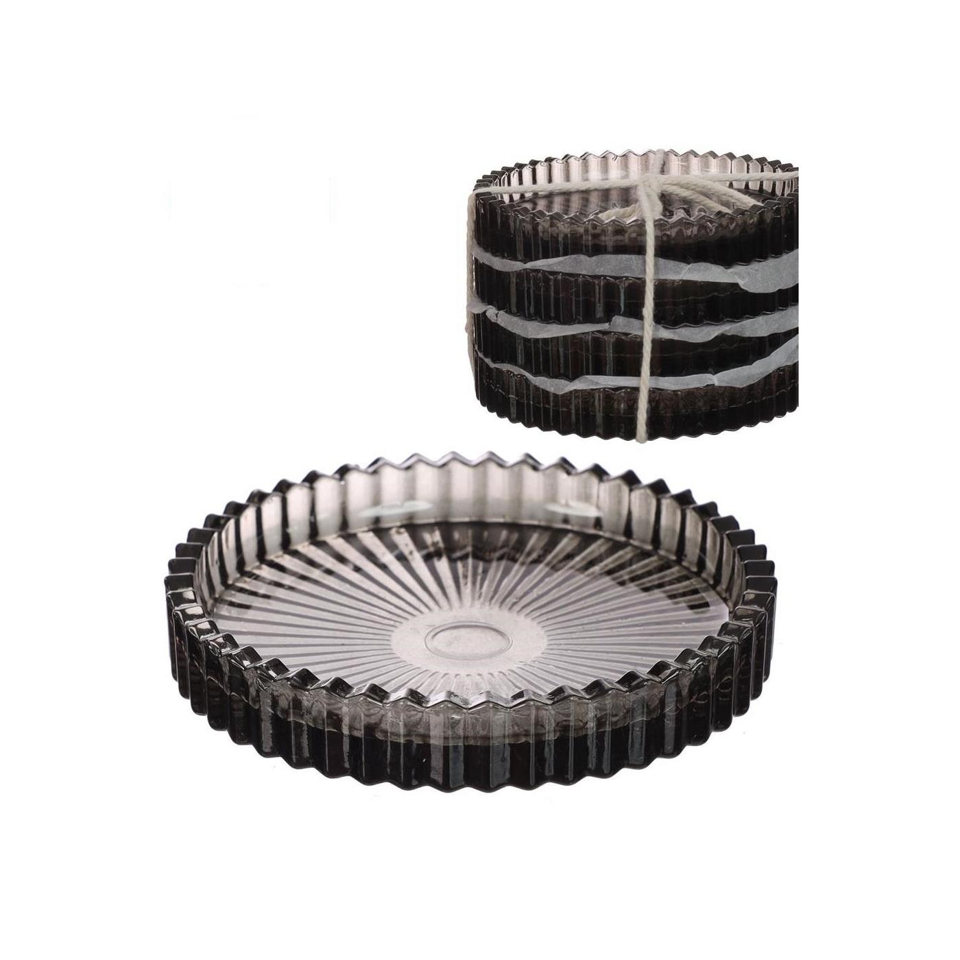 Ideas for Seasons Glazen schaaltjes grijs set a 4 Ø10cm