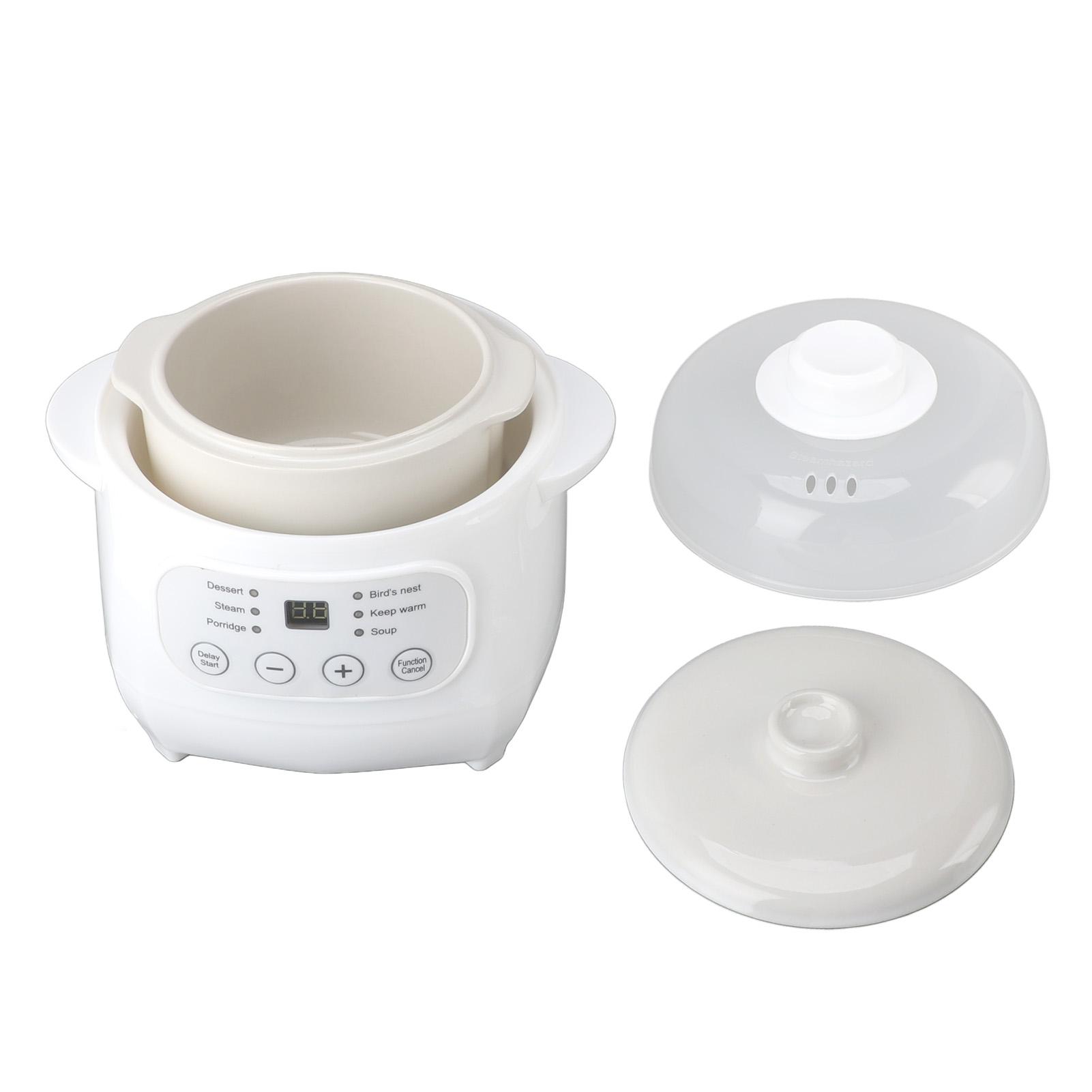 OutsideWorld 200W Mini Keramische Stover 1L Capaciteit Elektrische Slow Cooker Pap Soep Pot Automatische Uitschakeling L(for 6.5-9kg)