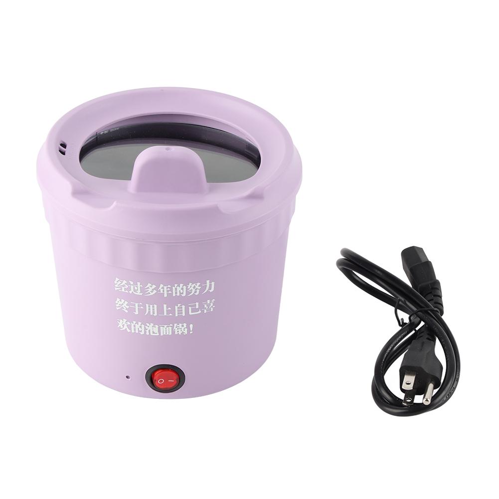 OutsideWorld Elektrische Noedelpan Multifunctionele 1L Mini Elektrische Hot Pot Ramen Koker voor Kantoor L(for 6.5-9kg) paars