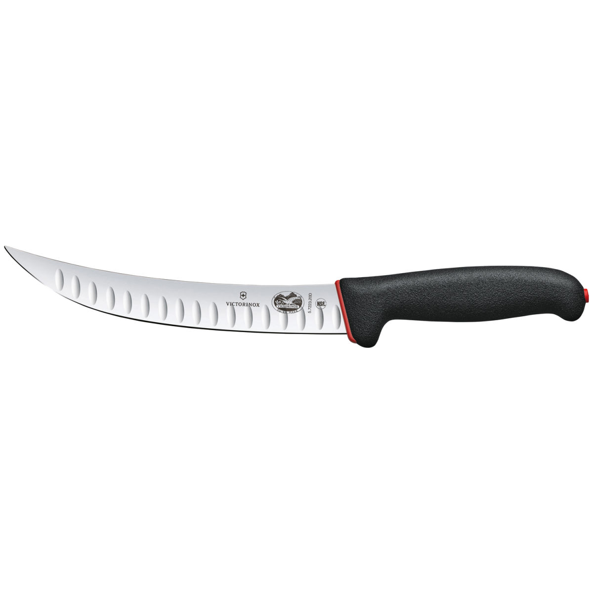 Victorinox Slagersmes Fibrox Dual Grip smal; Lemmetlengte 20 cm, 34 cm (L); zilver/zwart/rood