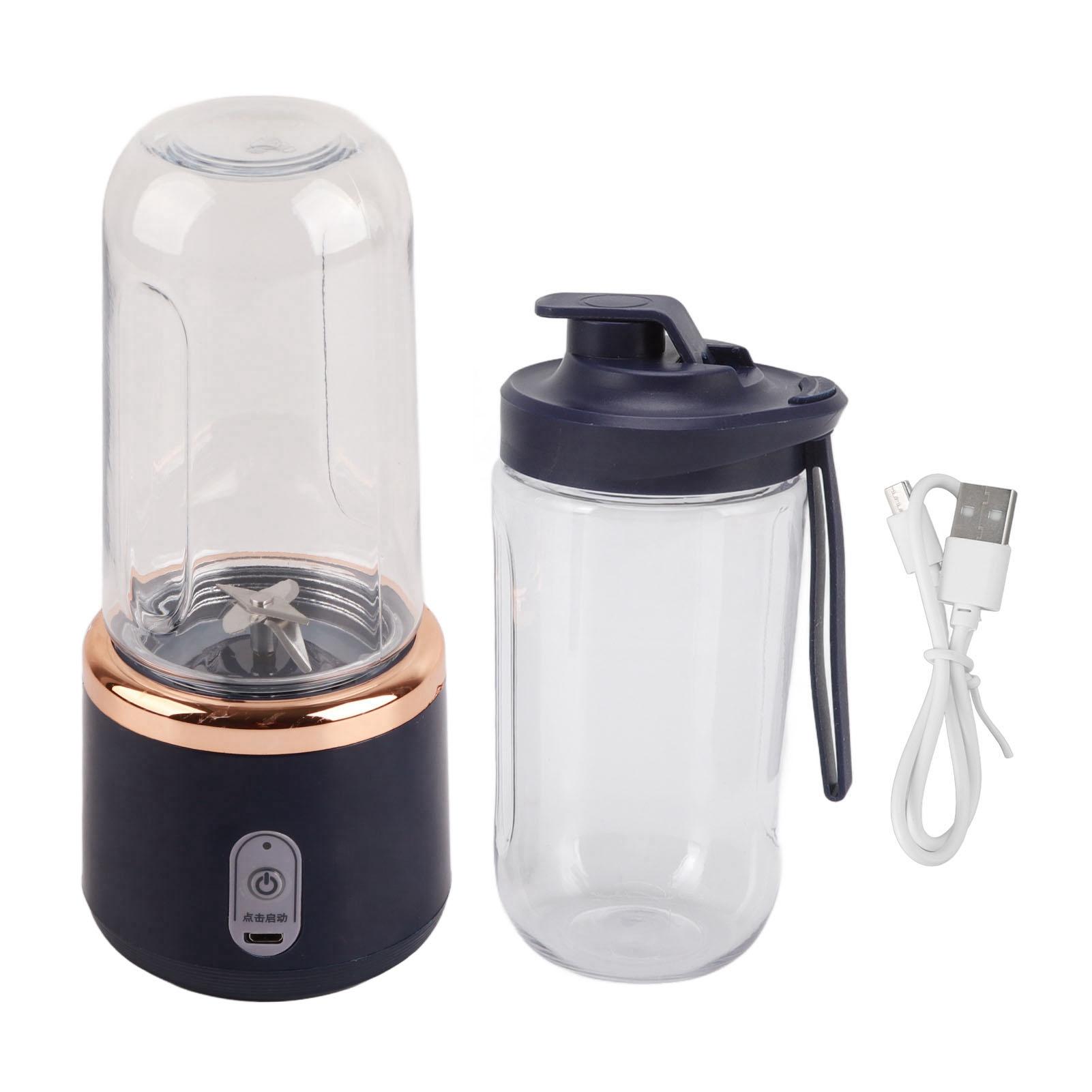 CosyHome 300ml Draagbare Blender Draadloos voor Shakes Sap Zes Messen USB Opladen met Fles en Deksel
