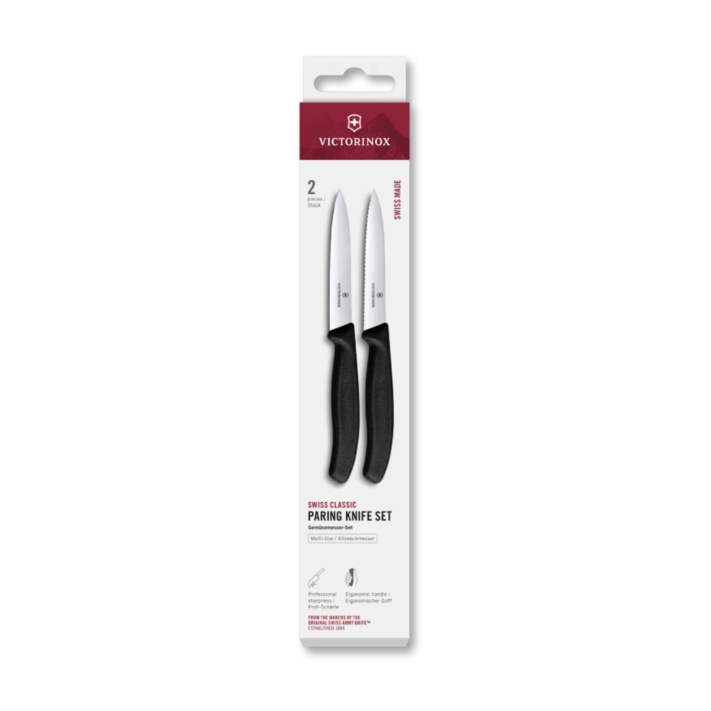 Victorinox Schilmesje 2 stuks zwart 10cm
