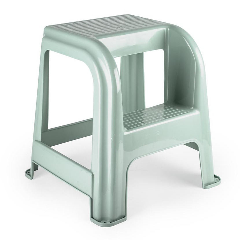 PlasticForte Opstapkrukje - 2 tredes - groen - kunststof - x x 45 cm -