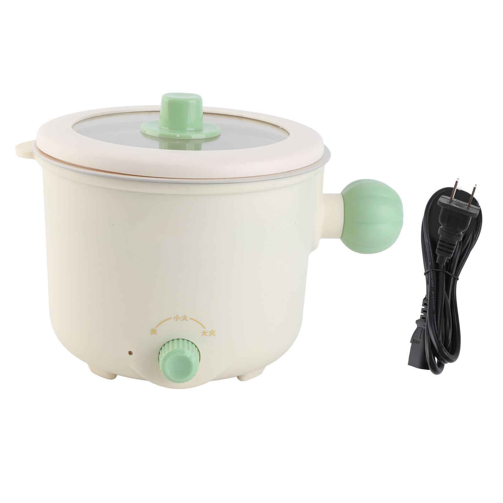 OutsideWorld Elektrische Kookpot Multifunctioneel Anti-aanbaklaag Draagbaar Mini Elektrische Hot Pot voor Keuken Slaapzaal 1.8L L(for 6.5-9kg)