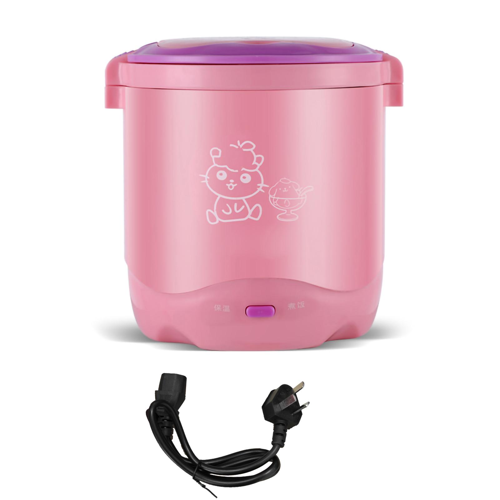 Health & Beauty PRODUCT 1.2L Mini Graankoker Draagbare Reis Rijstkoker Multi Koker voor Soepen Stoofschotels Havermout Roze 1℃60 stuks roze