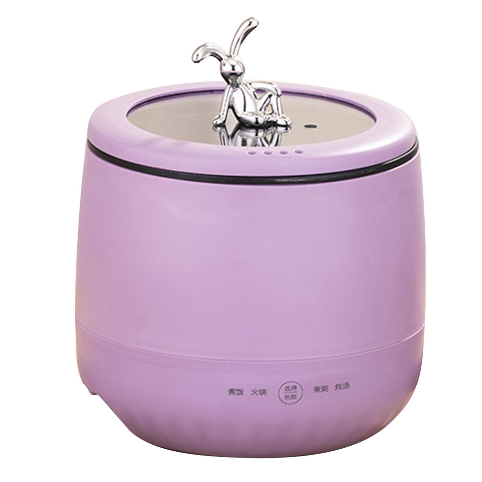 TOMTOP JMS Mini Rijstkoker 1.8L Anti-aanbaklaag Slimme Elektrische Rijstkoker voor Graan Soep Pap Stoofschotels paars