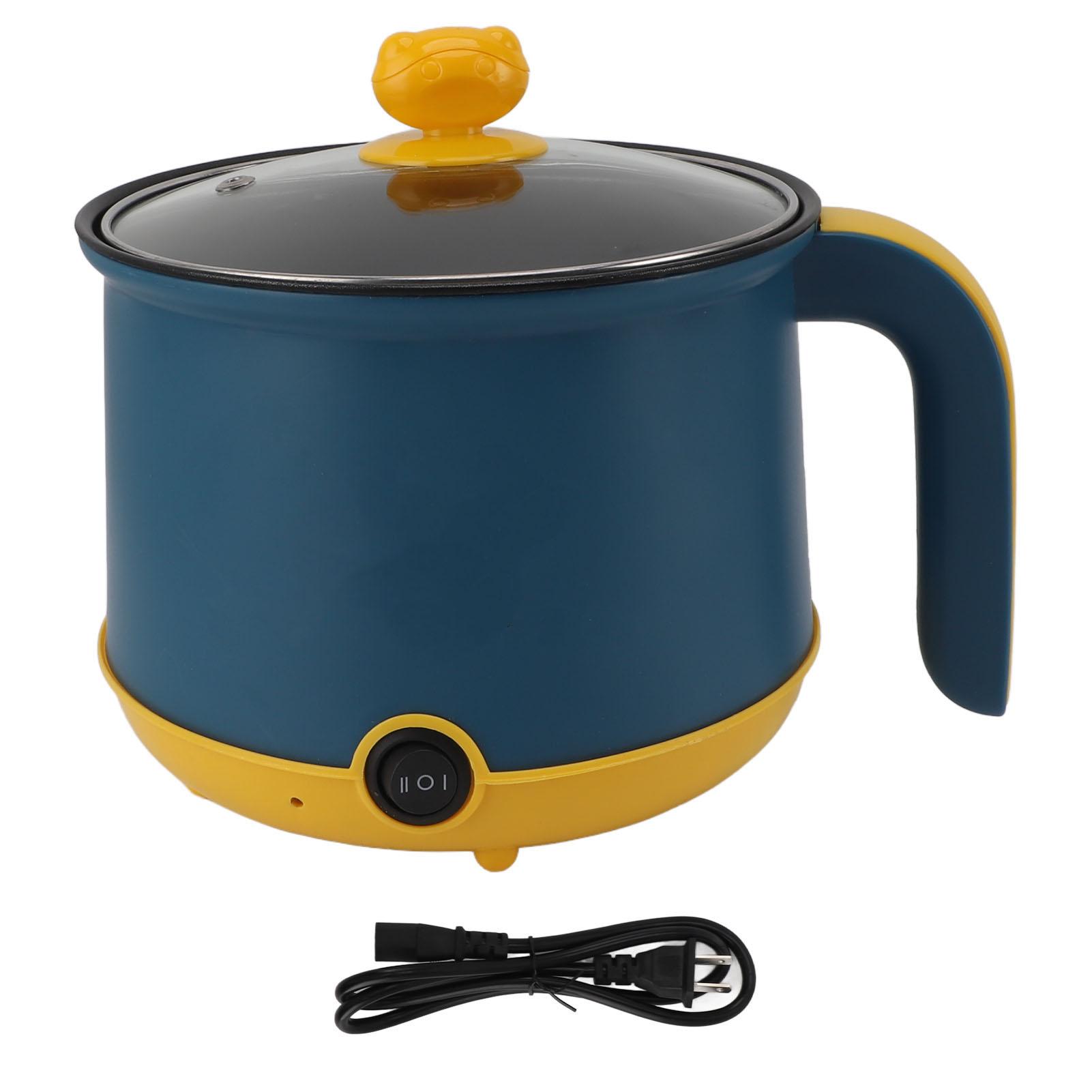 OutsideWorld Elektrische Mini Hot Pot 1.8L 600W Anti-aanbaklaag 2 Niveaus Instelbaar Roestvrijstalen Elektrische Pan Elektrisch L(for 6.5-9kg)