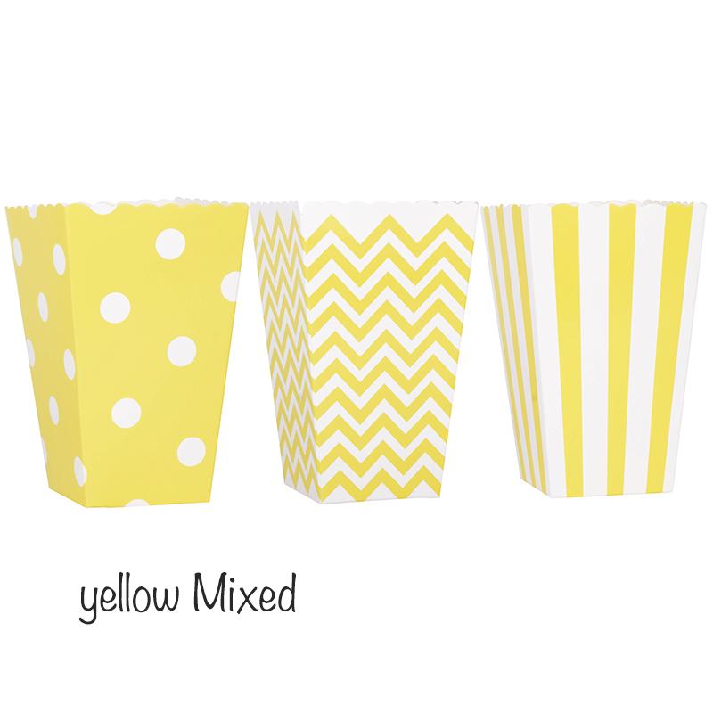 GO PARTY GO 30 Pcs Popcorn Box Pink Theme Party Decoration for Kids Happy Birthday Baby Shower Fresh Popcorn 11.5x7x5cm