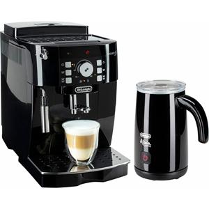 De'Longhi Volautomatisch koffiezetapparaat Magnifica S ECAM21.118.B - met Barista-melkopschuimer, Zwart, Directe keuzetoetsen, kegelmolen (13 maalgraden), 15 bar pompdruk